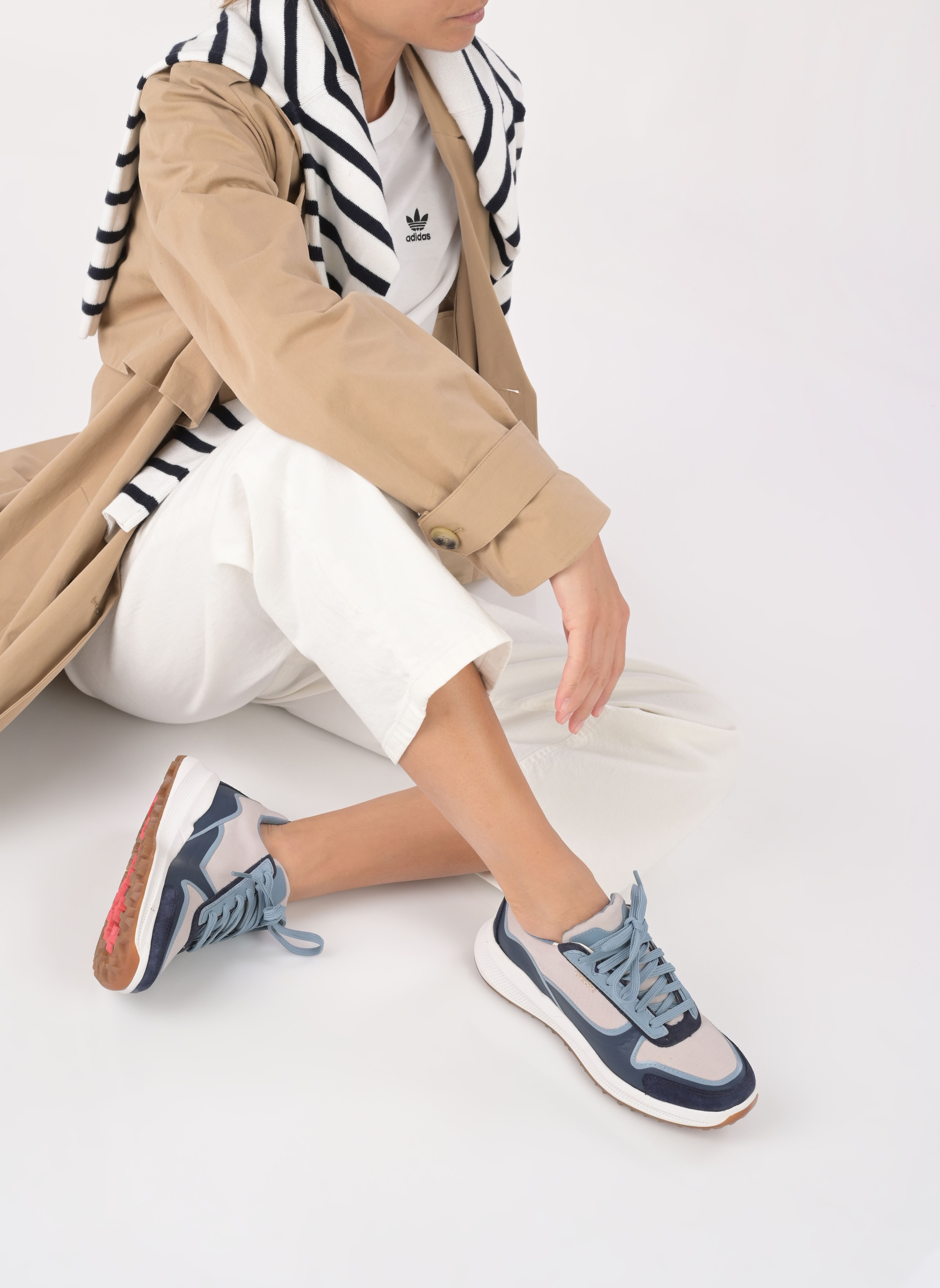 Niedrige Sneaker D PG1X damen blau Geox Niedrige Sneaker D PG1X damen blau NAVY/LT SKY