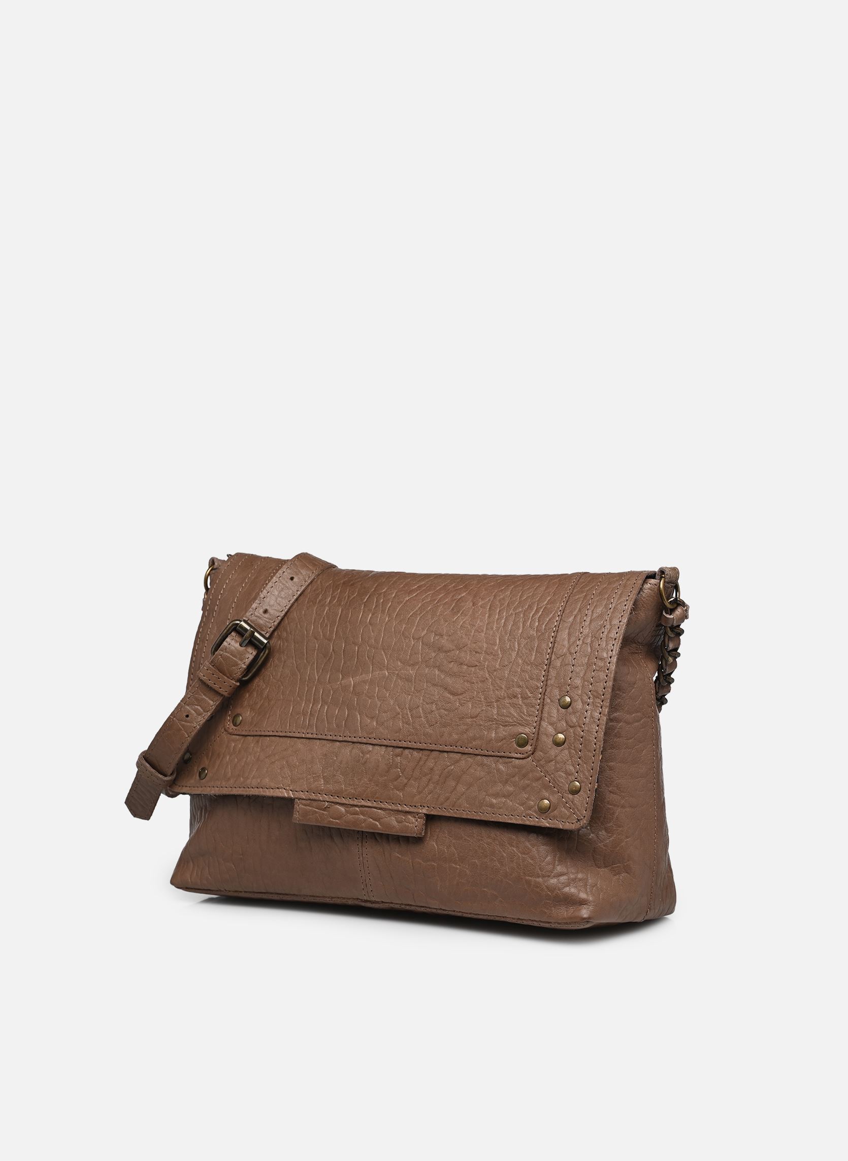 Umhängetaschen Pcfelizia Leather Large Cross Body Fc damen gold und bronze Pieces Umhängetaschen Pcfelizia Leather Large Cross Body Fc damen gold und bronze TAUPE GRAY