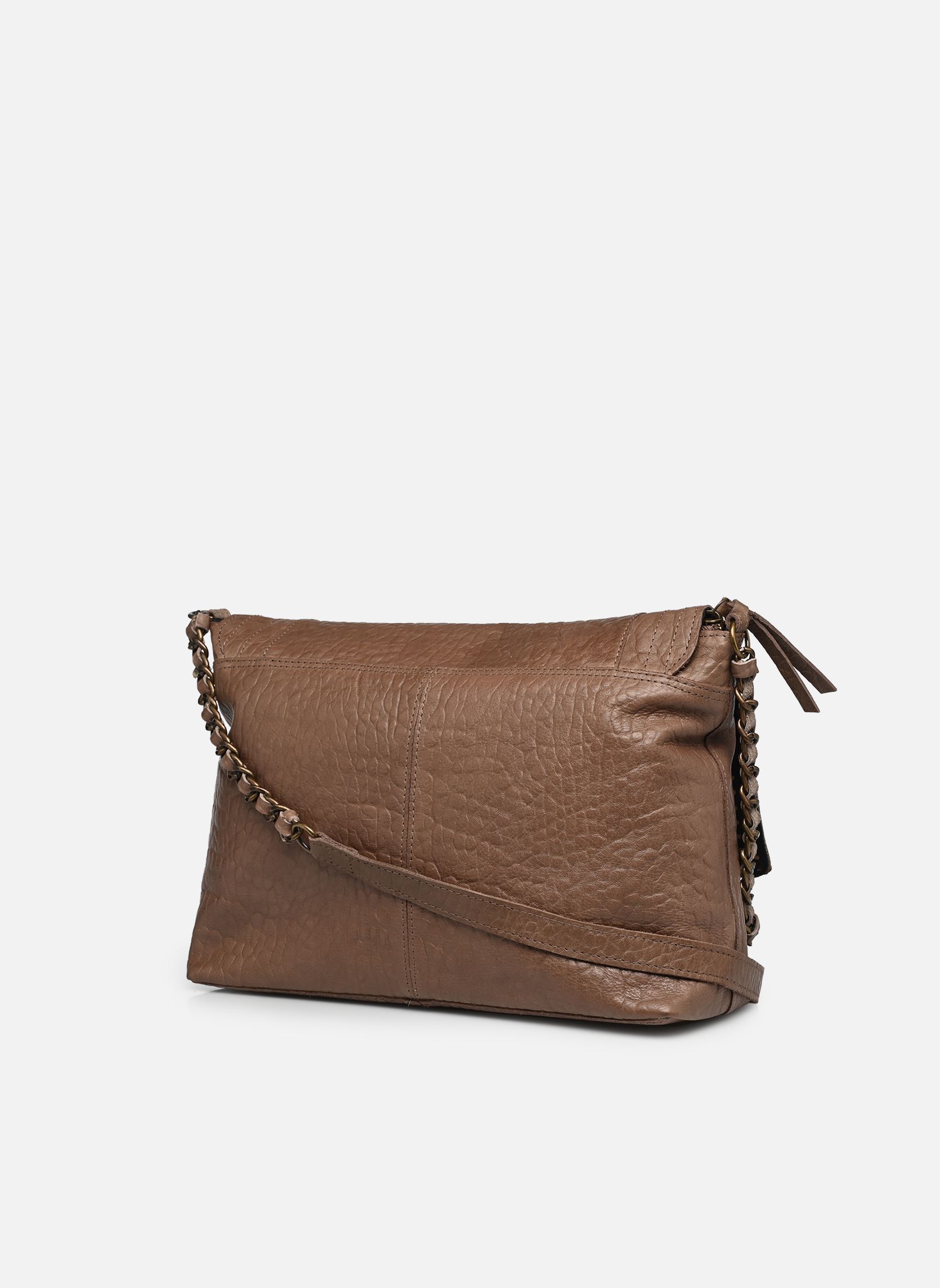 Umhängetaschen Pcfelizia Leather Large Cross Body Fc damen gold und bronze Pieces Umhängetaschen Pcfelizia Leather Large Cross Body Fc damen gold und bronze TAUPE GRAY