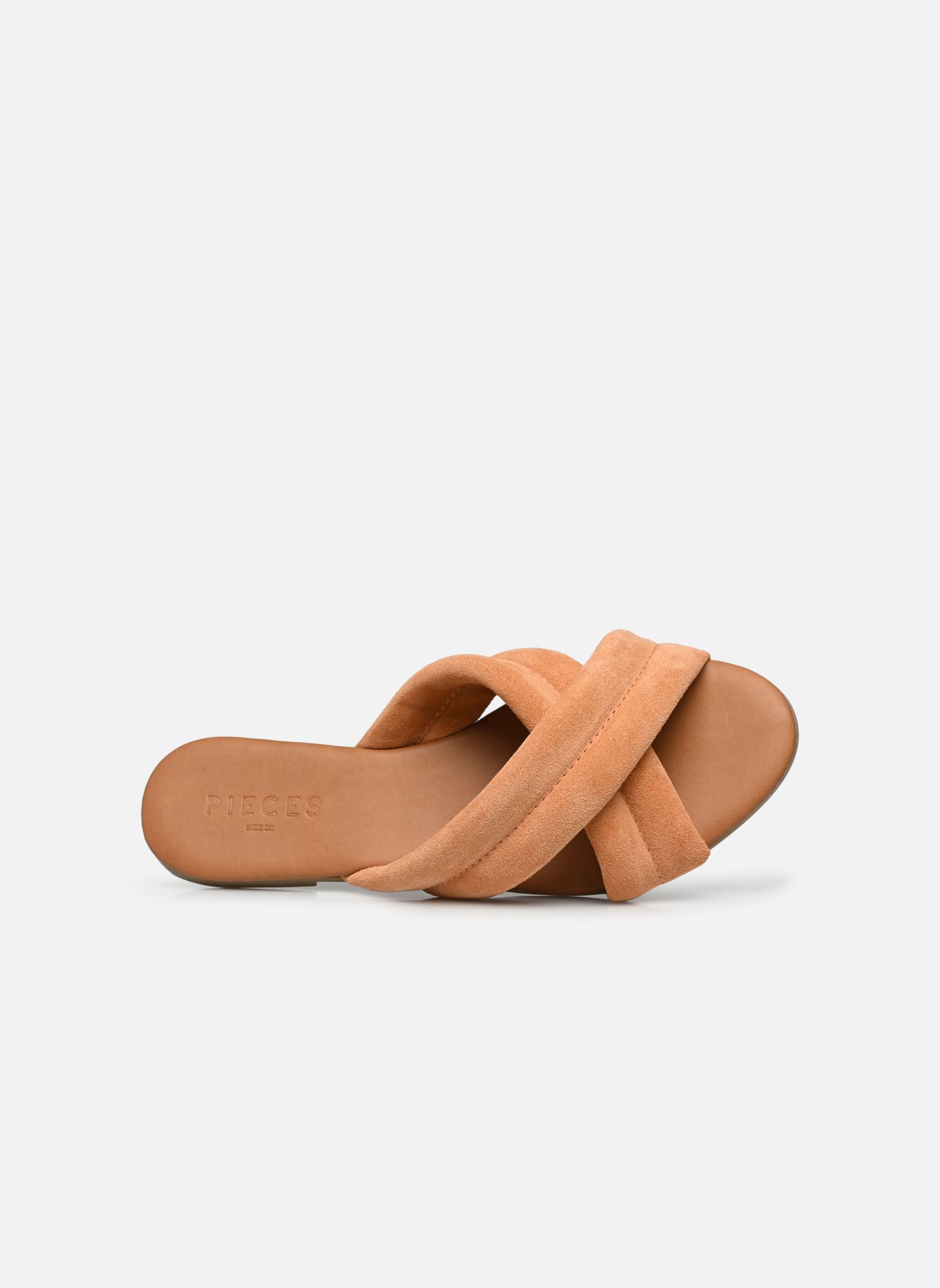 Sandalen Pcviola Suede Sandal damen orange Pieces Sandalen Pcviola Suede Sandal damen orange PAPAYA