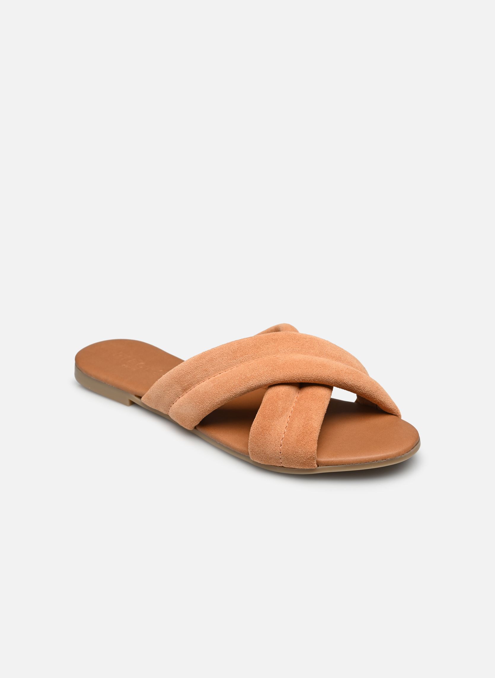 Sandalen Pcviola Suede Sandal damen orange Pieces Sandalen Pcviola Suede Sandal damen orange PAPAYA