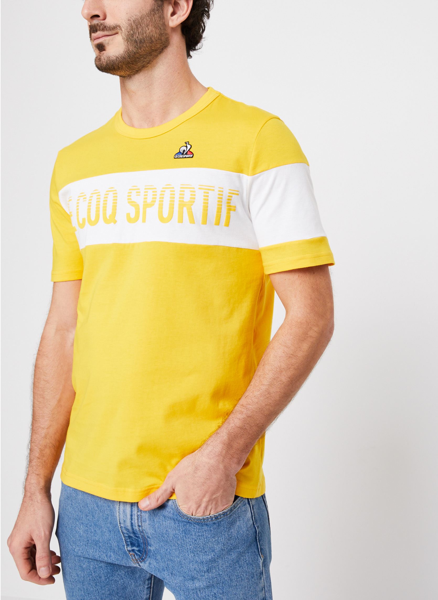 Vêtements Le Coq Sportif BAT Tee SS N°2 lemon chromenew optica pour Accessoires