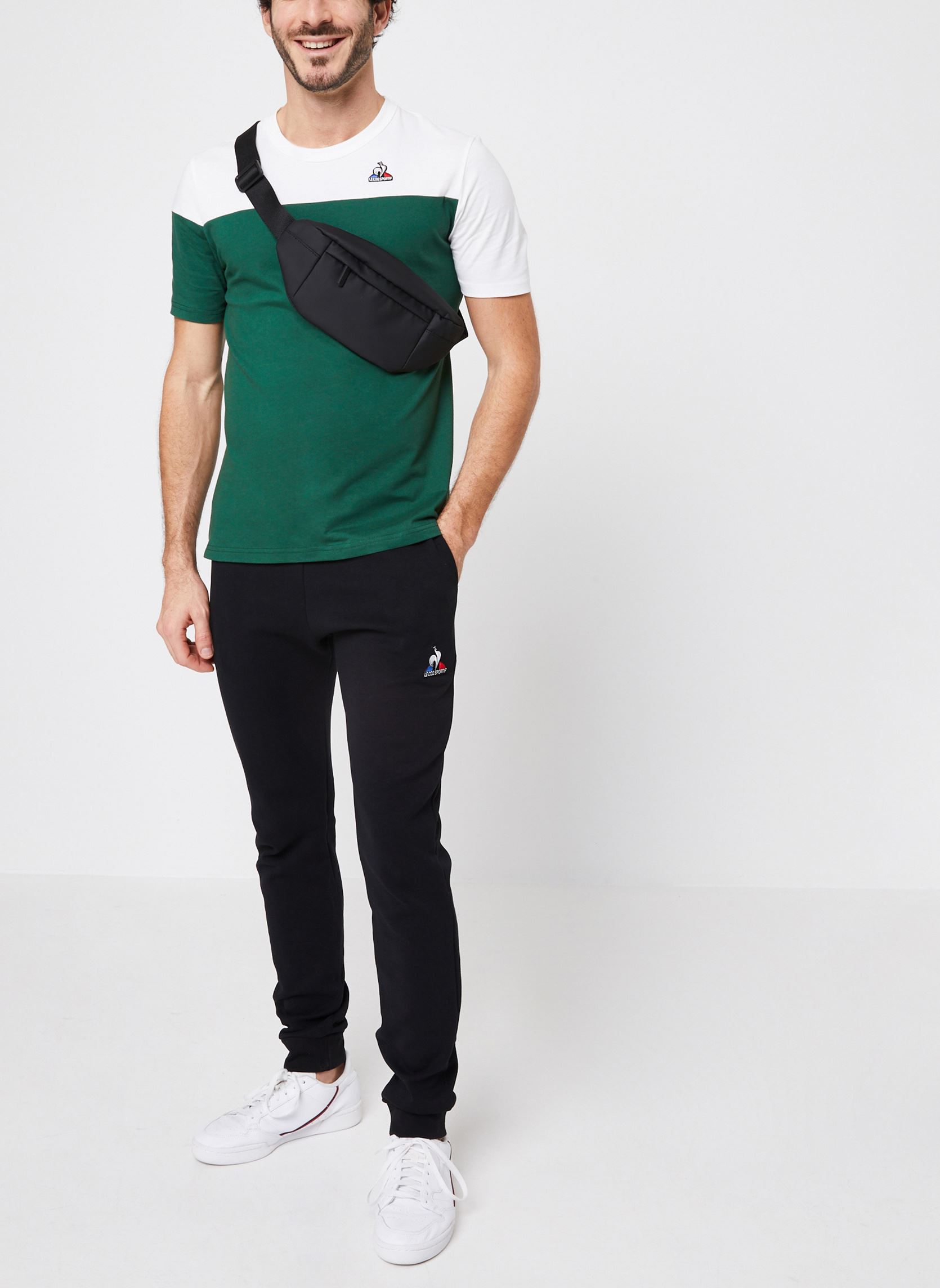 Slim-fit broeken ESS Pant Slim N°1 M heren zwart Le Coq Sportif Slim-fit broeken ESS Pant Slim N°1 M heren zwart Black