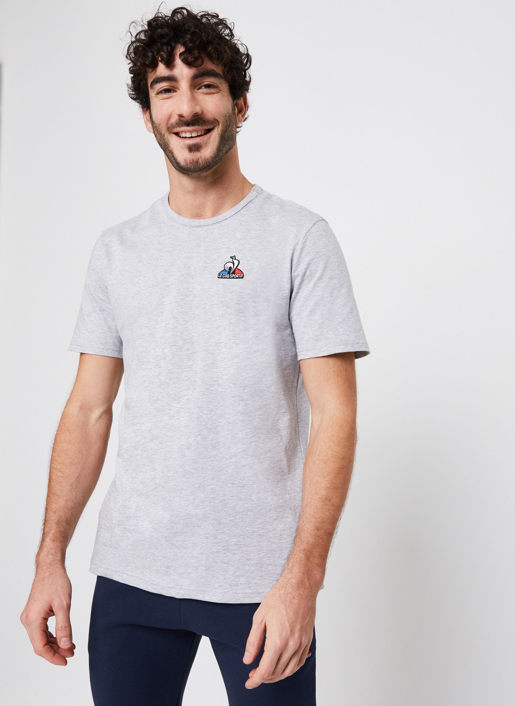Vêtements Le Coq Sportif ESS Tee SS N°4 M gris chiné clair pour  Accessoires