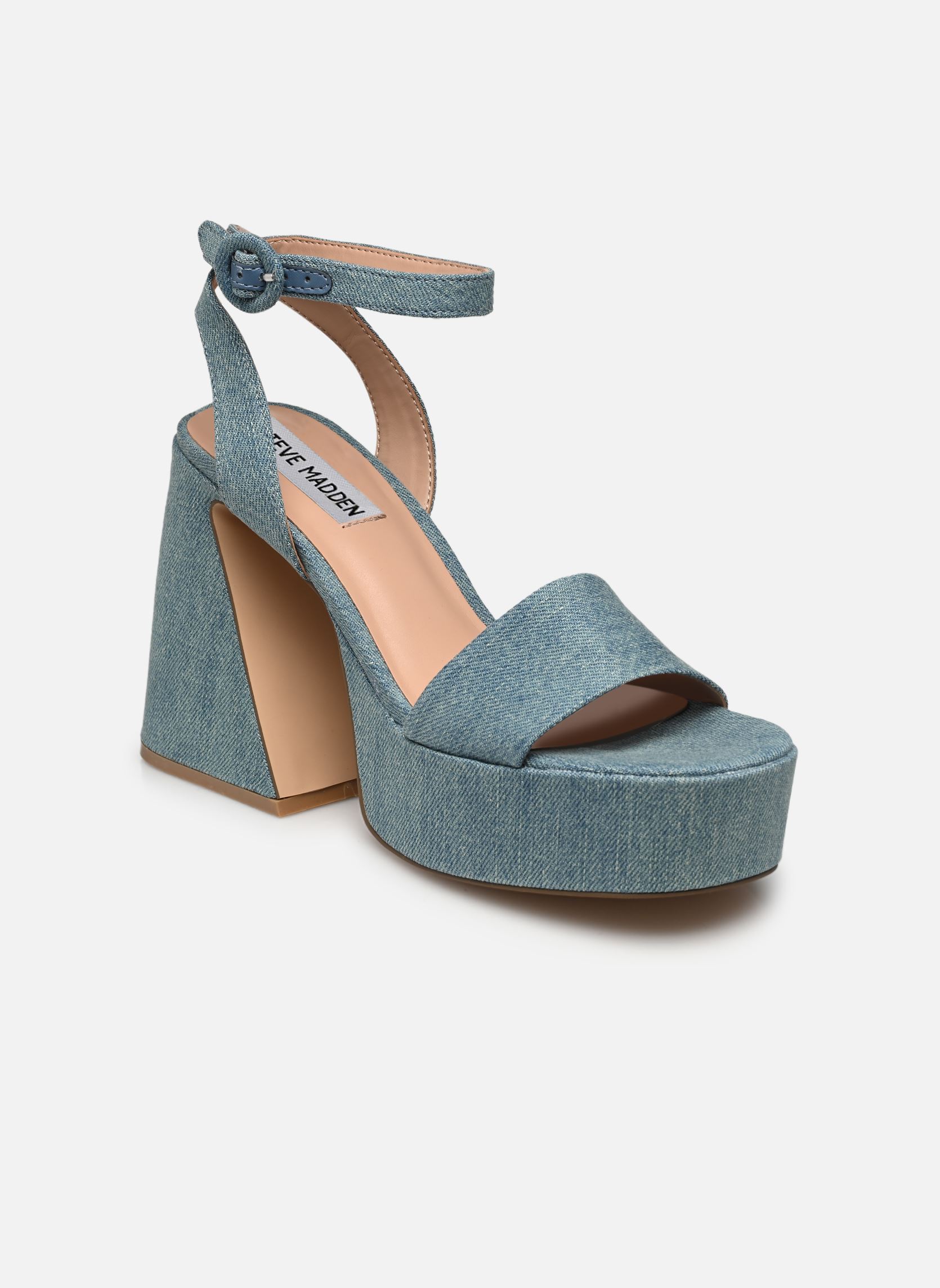 Sandalias y plataformas de cuña Paysin mujer azul Steve Madden Sandalias y plataformas de cuña Paysin mujer azul Blue Denim