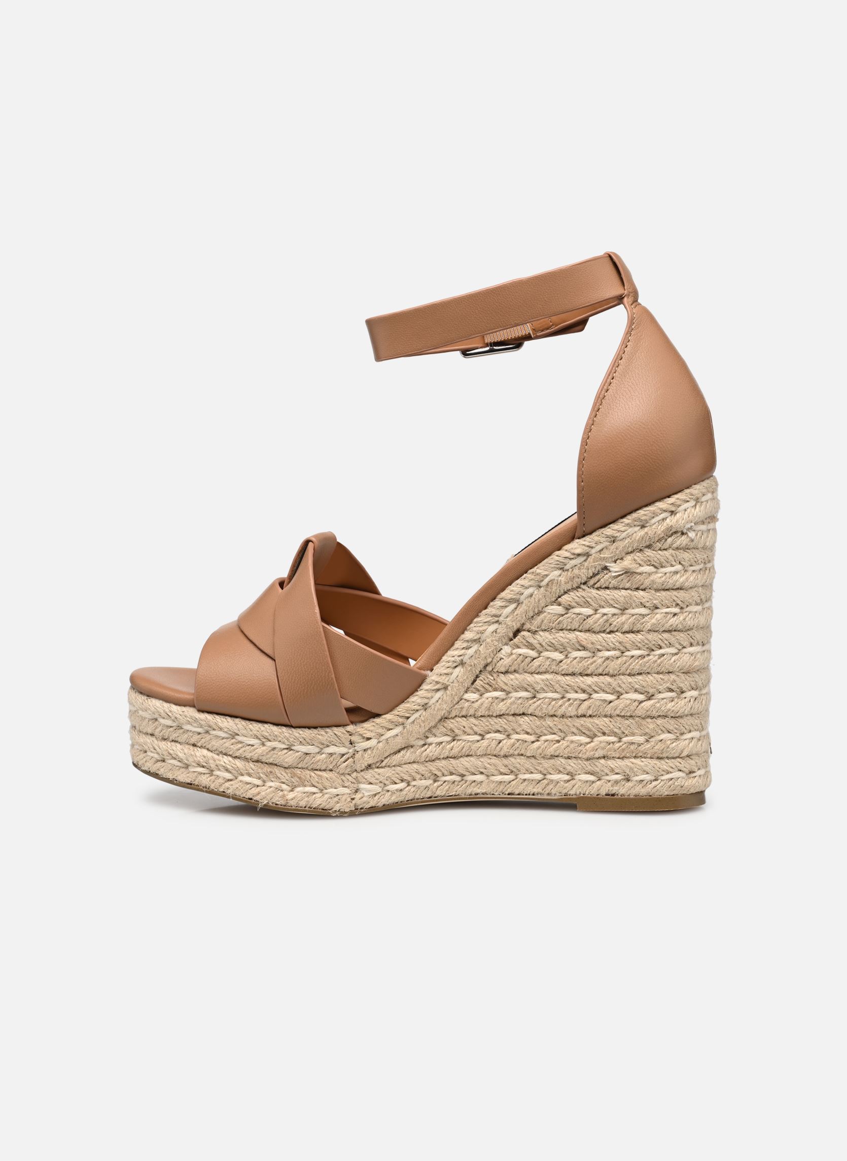 Sandalen met sleehak en plateau Sivian dames bruin Steve Madden Sandalen met sleehak en plateau Sivian dames bruin Camel leather