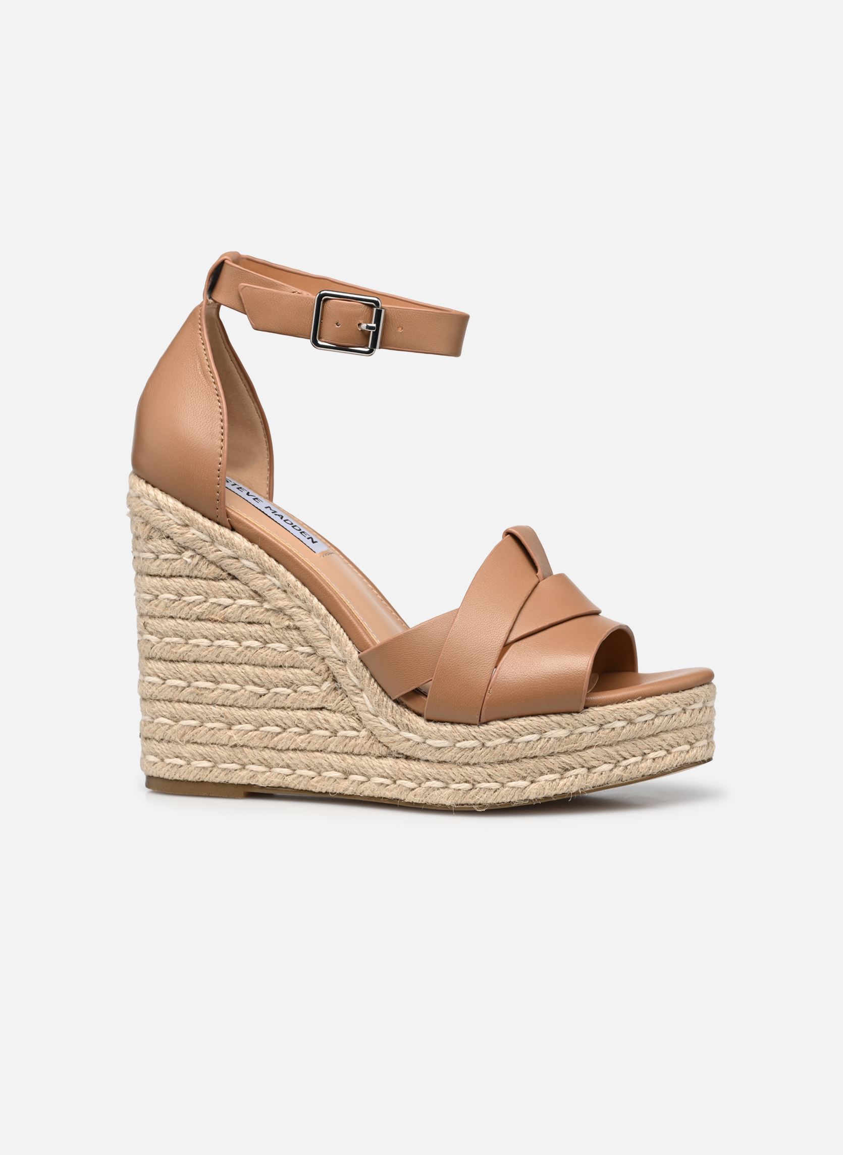 Sandalen met sleehak en plateau Sivian dames bruin Steve Madden Sandalen met sleehak en plateau Sivian dames bruin Camel leather