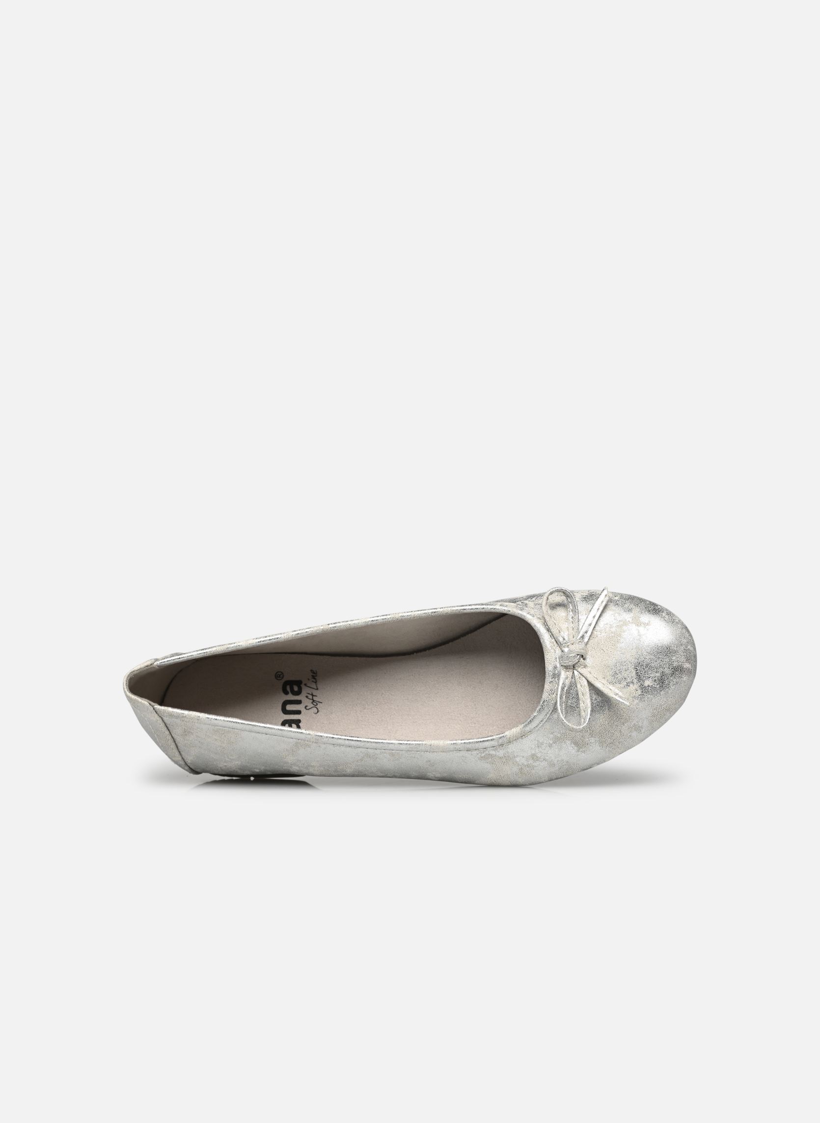 Klassische Ballerinas 2163-20 Largeur H damen weiß Jana shoes Klassische Ballerinas 2163-20 Largeur H damen weiß WHITE/SILVER