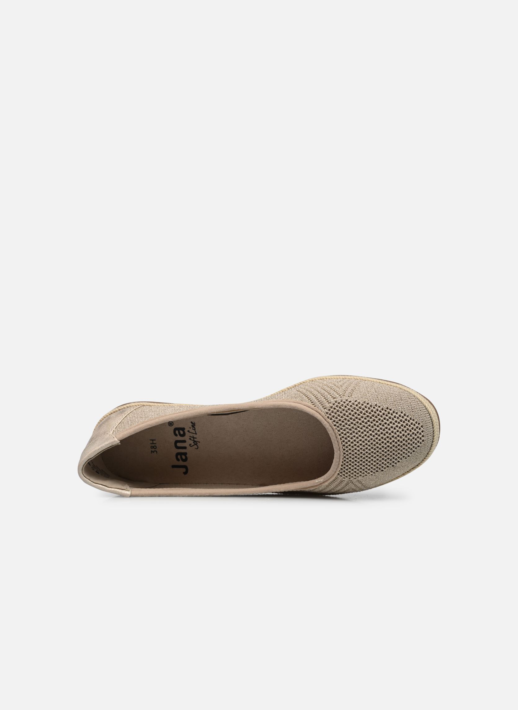 Klassische Ballerinas 22168-20 Largeur H damen beige Jana shoes Klassische Ballerinas 22168-20 Largeur H damen beige BEIGE/GOLD
