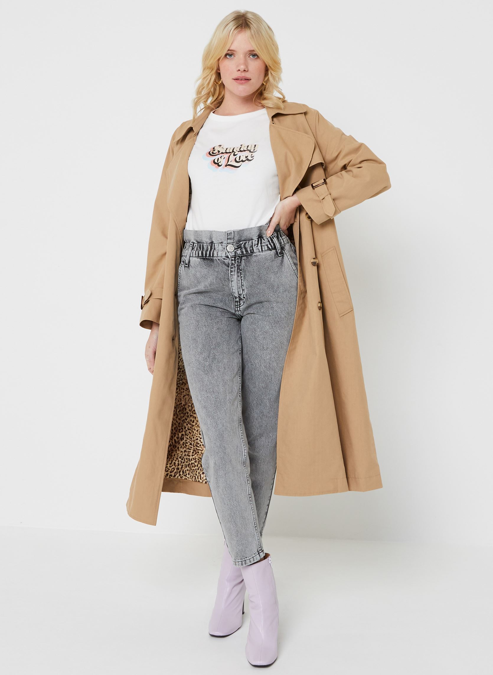 Mom-Jeans Jean 2000_21650 damen grau Grace & Mila Mom-Jeans Jean 2000_21650 damen grau Gris Delave