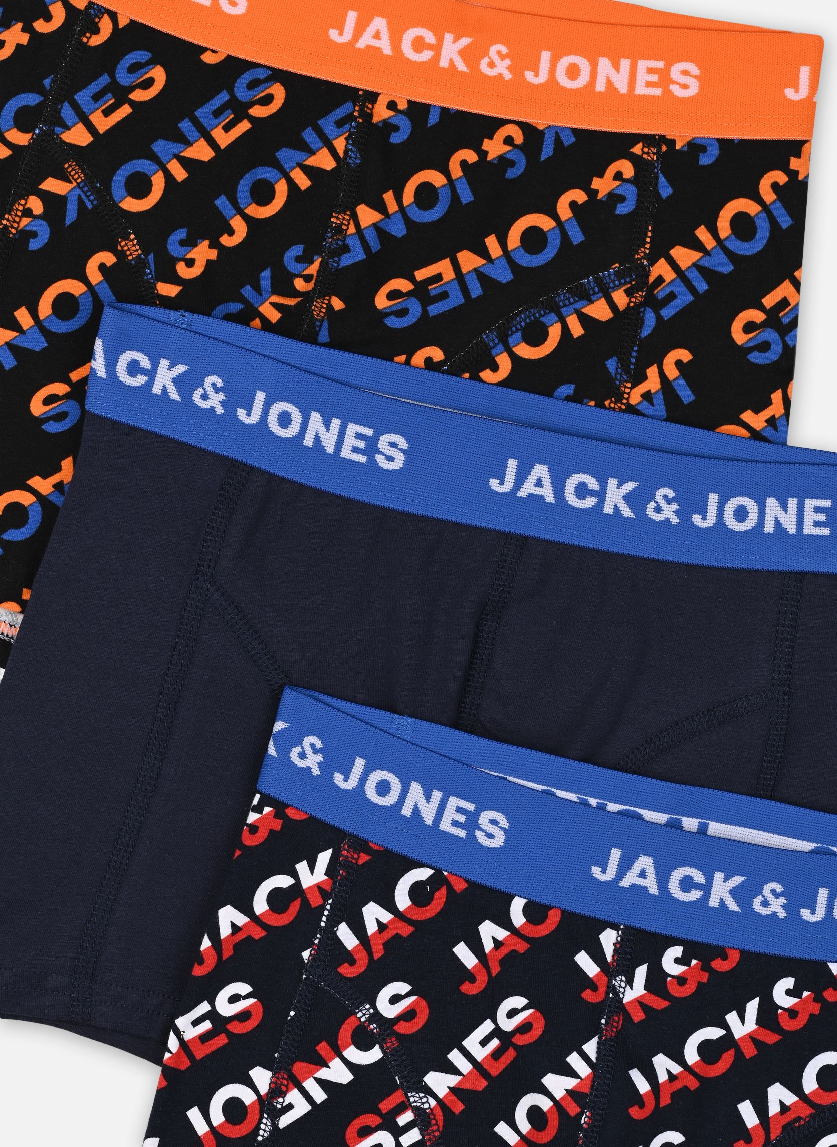 Lot De 3 Sous-Vêtements Homme JACK & JONES - 95% Coton - Confortable Et Respirant