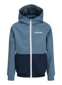 Blousons Jjerush Blocking Hood Bomber Noos Jnr garçon bleu