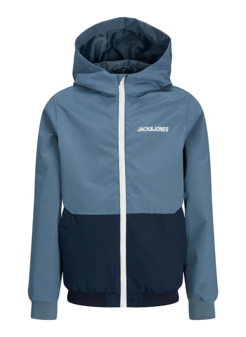 Jack & Jones Bomberjacken Jjerush Blocking Hood Bomber Noos Jnr jungen blau