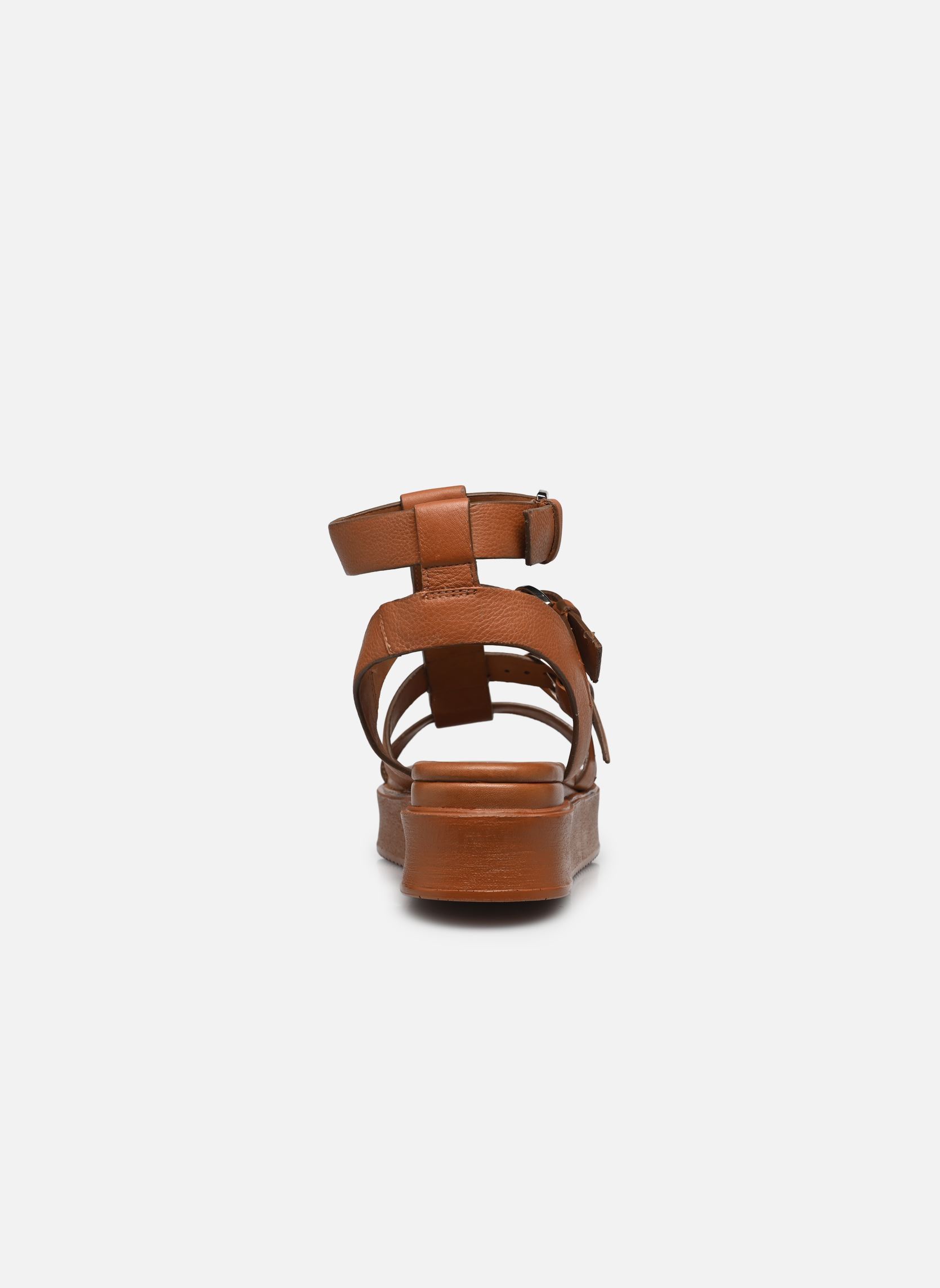 Sandalen met sleehak en plateau RANDA dames bruin Bocage Sandalen met sleehak en plateau RANDA dames bruin MARRON