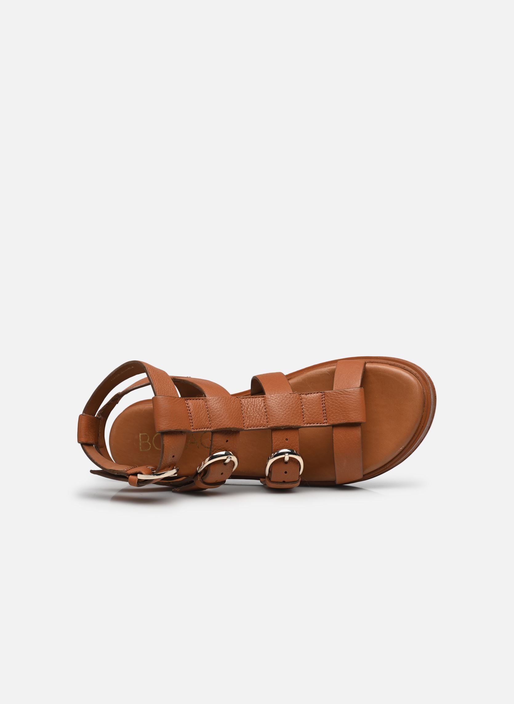 Sandalen met sleehak en plateau RANDA dames bruin Bocage Sandalen met sleehak en plateau RANDA dames bruin MARRON