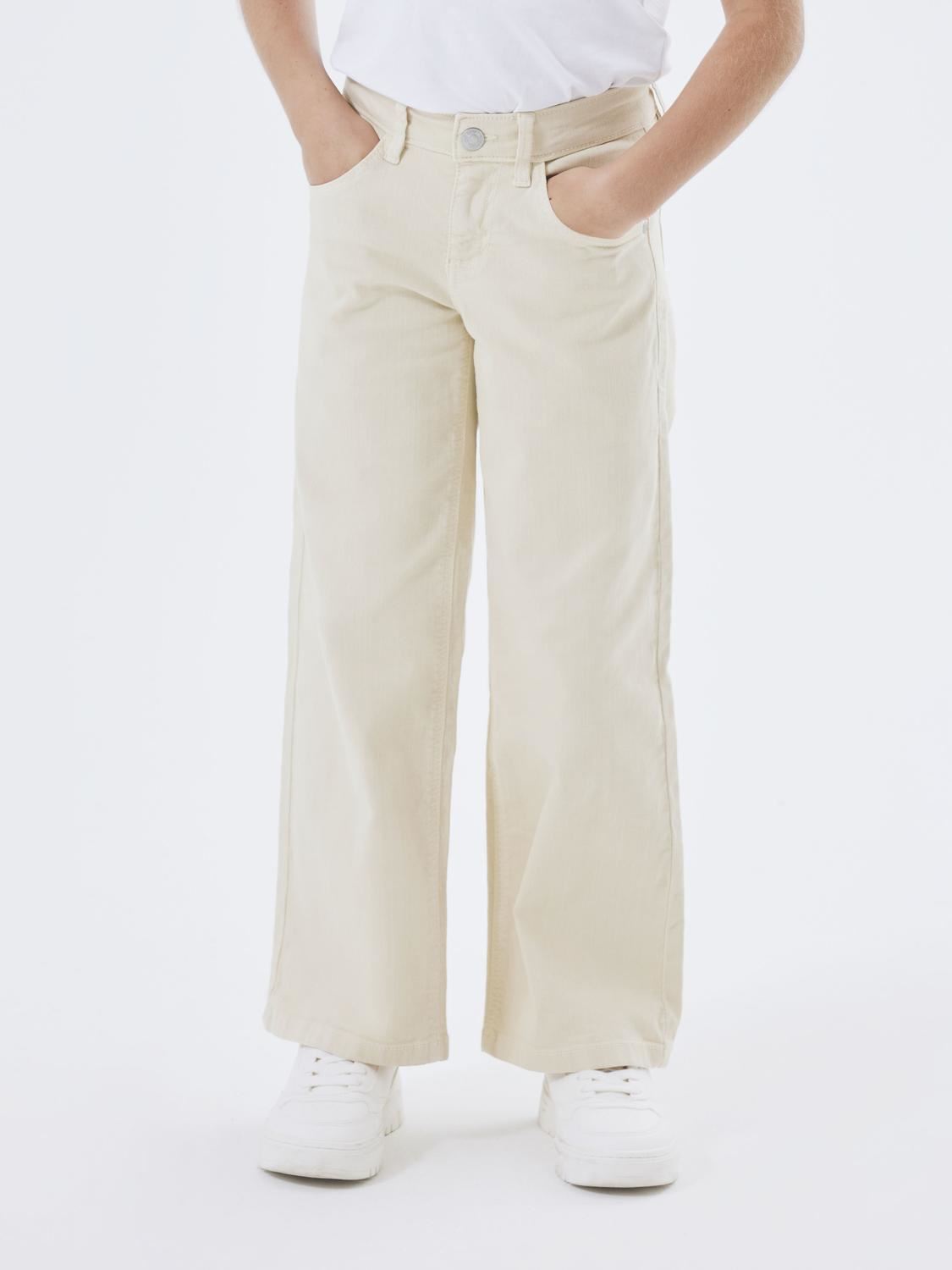 Pantalons Nkfrose Wide Twi Pant 1115-Tp Noos fille beige Name it Pantalons Nkfrose Wide Twi Pant 1115-Tp Noos fille beige Turtledove