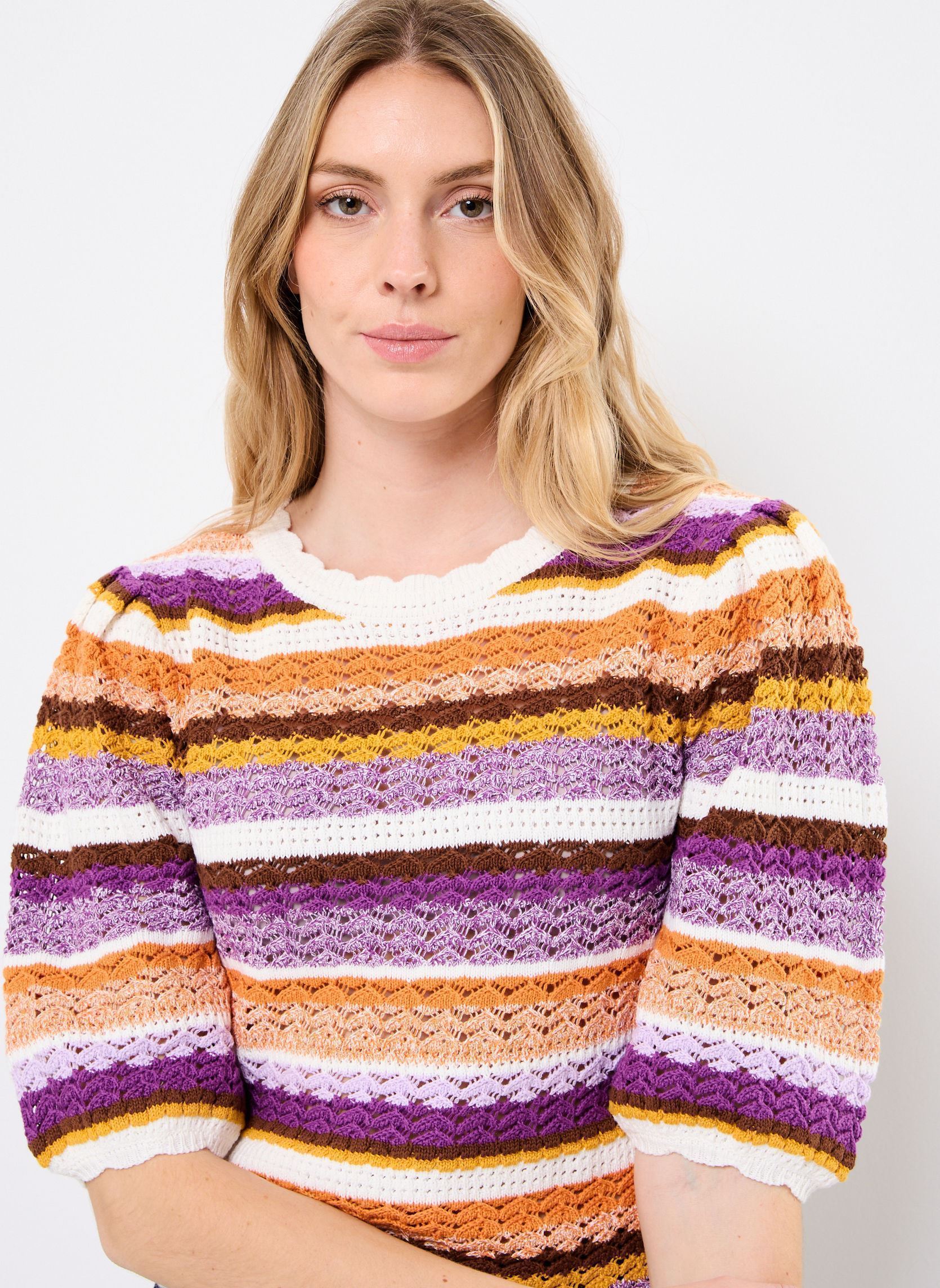 Pullover Panaca damen mehrfarbig Suncoo Pullover Panaca damen mehrfarbig Violet