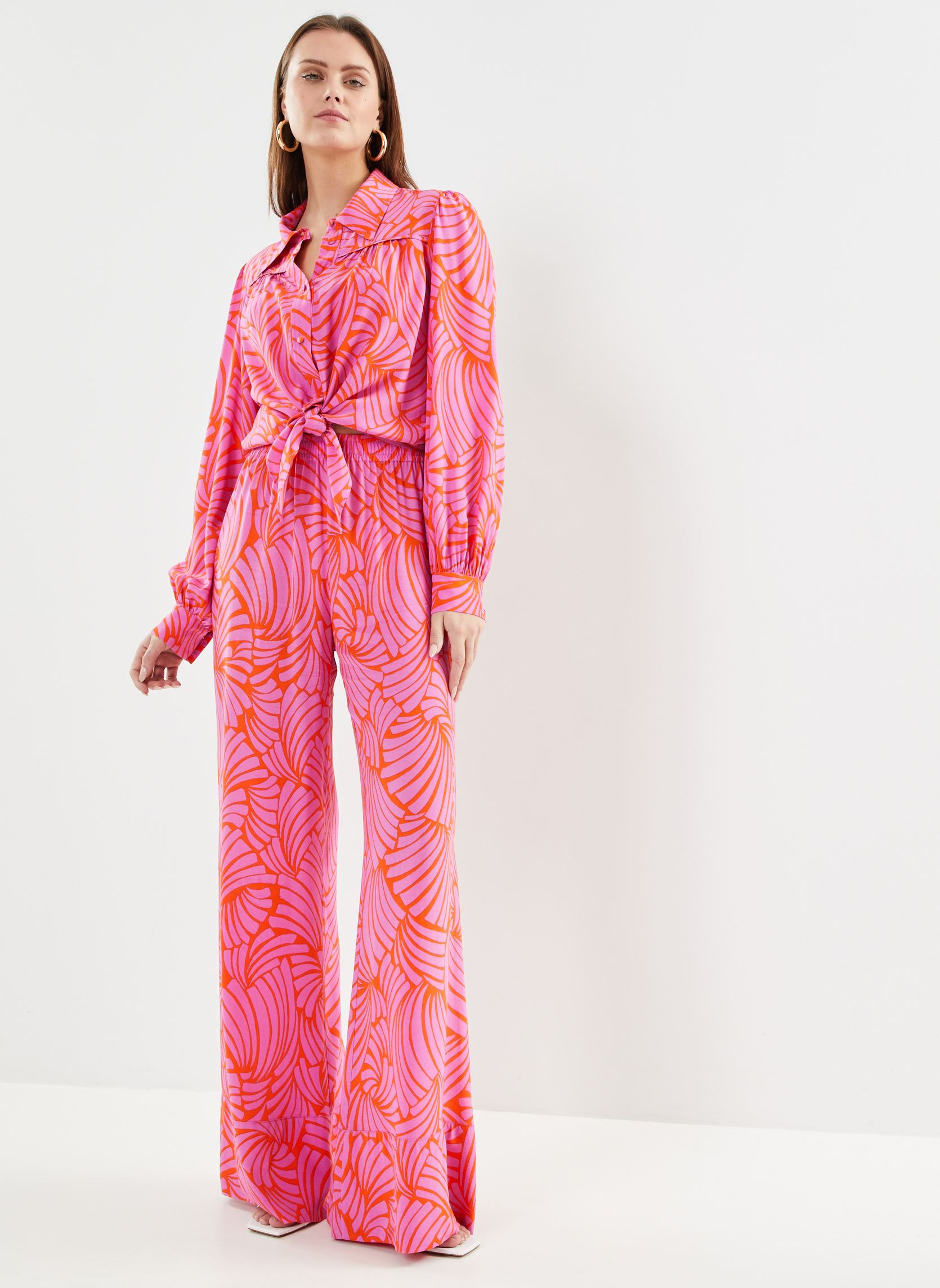 Pantalons larges Joy femme rose Suncoo Pantalons larges Joy femme rose Fuchsia