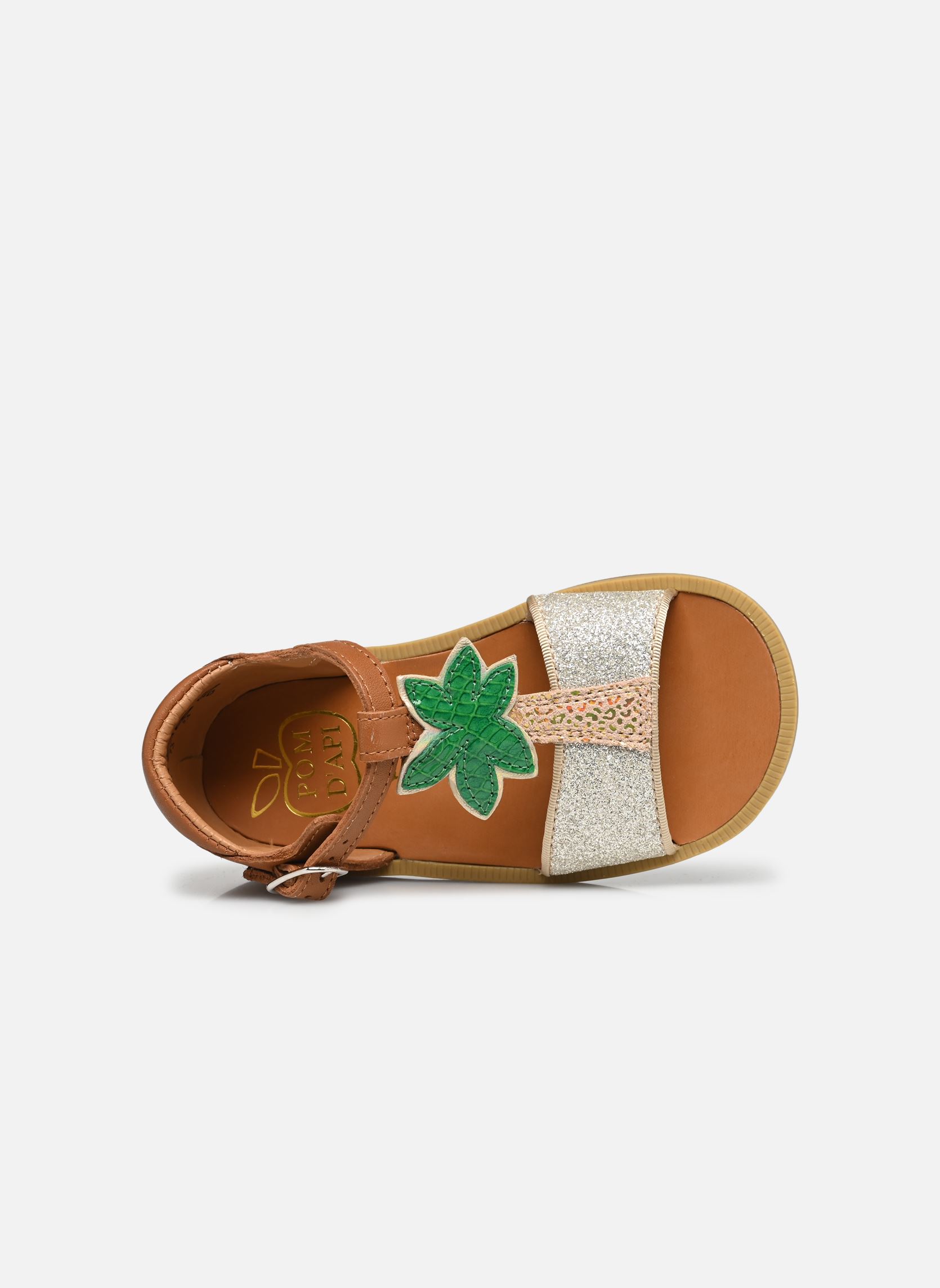 Sandalen Poppy Malibu meisjes bruin Pom d Api Sandalen Poppy Malibu meisjes bruin CAMEL