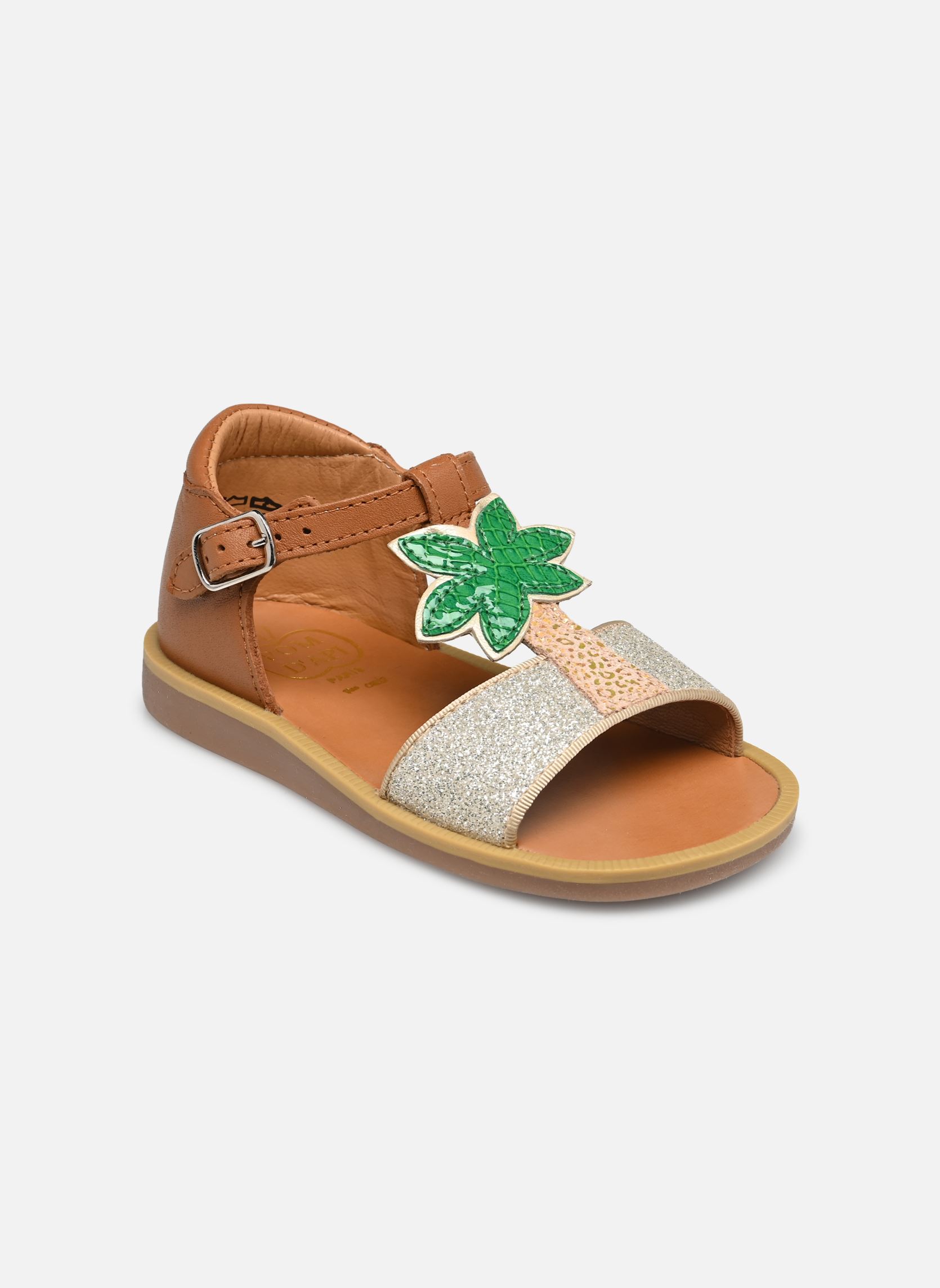 Sandalen Poppy Malibu meisjes bruin Pom d Api Sandalen Poppy Malibu meisjes bruin CAMEL