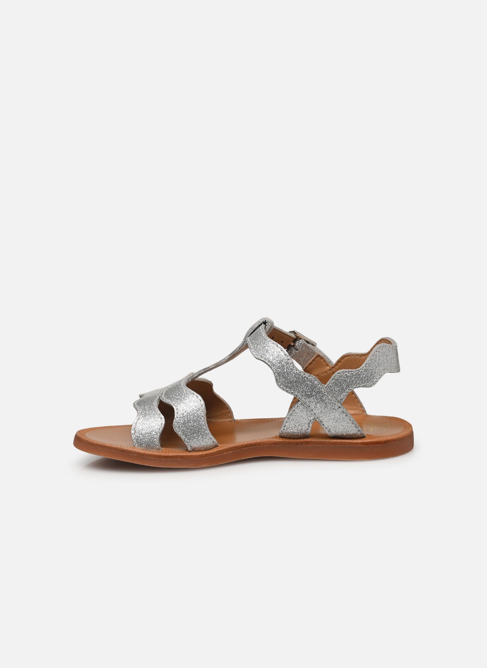 Sandalen Plagette Frizz mädchen silber Pom d Api Sandalen Plagette Frizz mädchen silber ARGENT