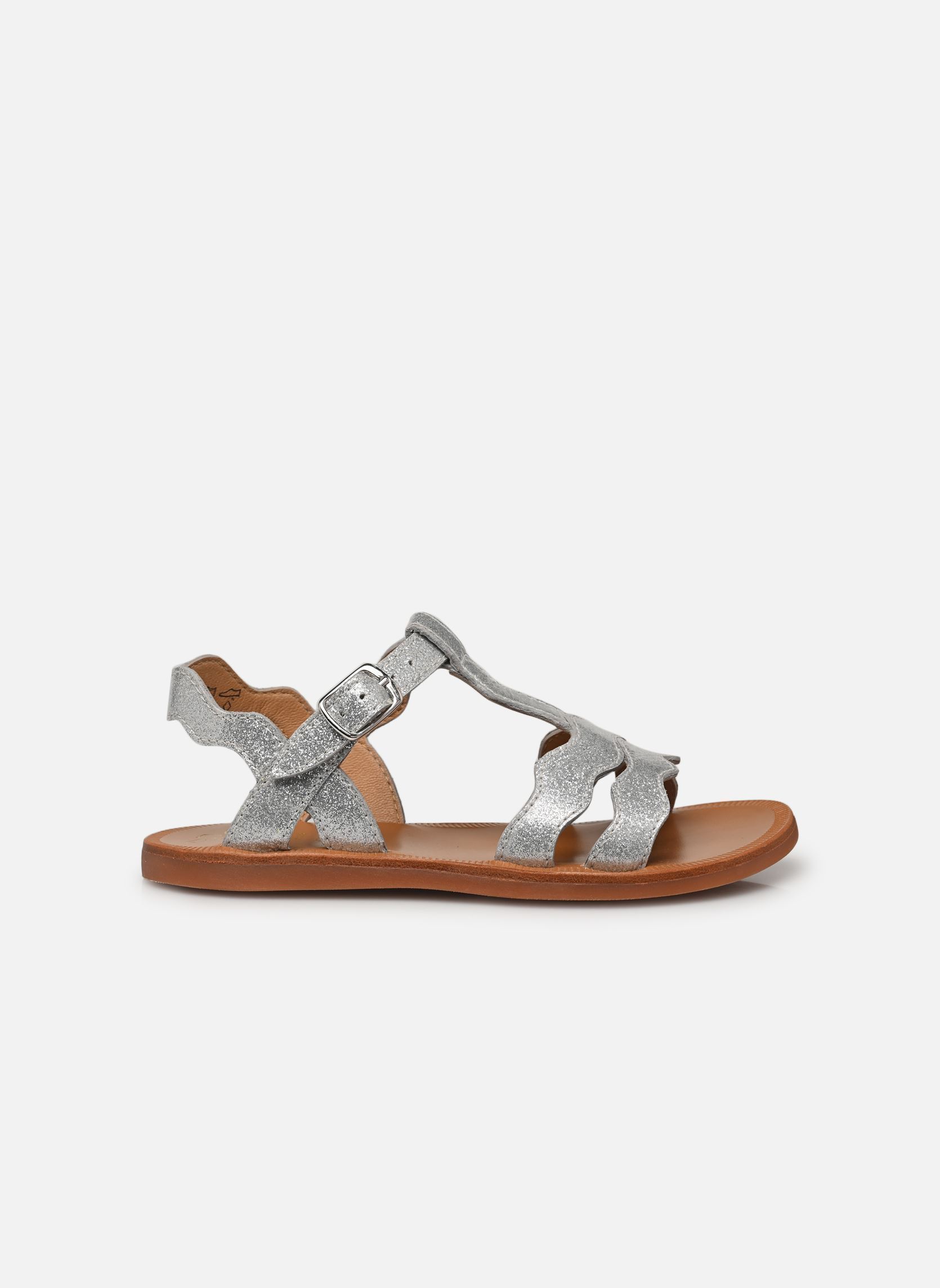 Sandalen Plagette Frizz mädchen silber Pom d Api Sandalen Plagette Frizz mädchen silber ARGENT