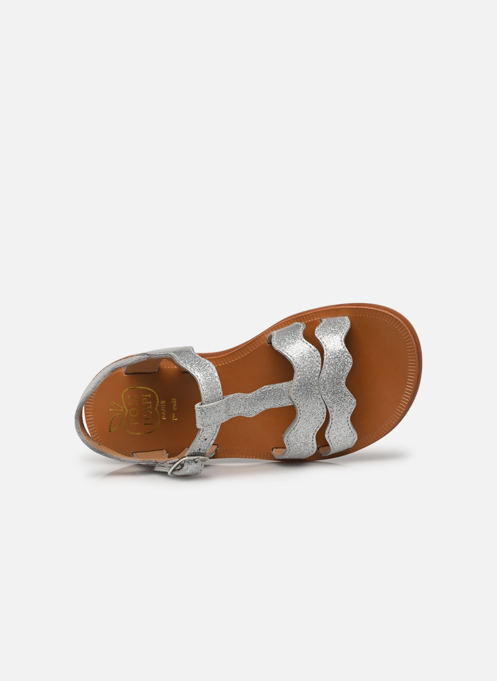 Sandalen Plagette Frizz mädchen silber Pom d Api Sandalen Plagette Frizz mädchen silber ARGENT