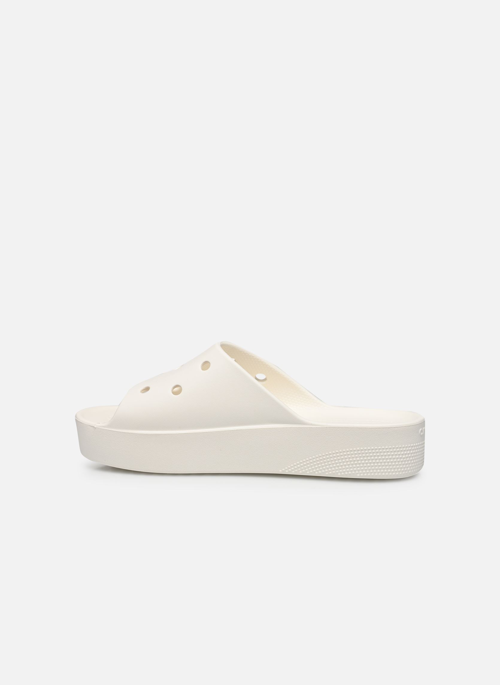 Sandales de plage Classic Platform Slide Whi femme blanc Crocs Sandales de plage Classic Platform Slide Whi femme blanc White