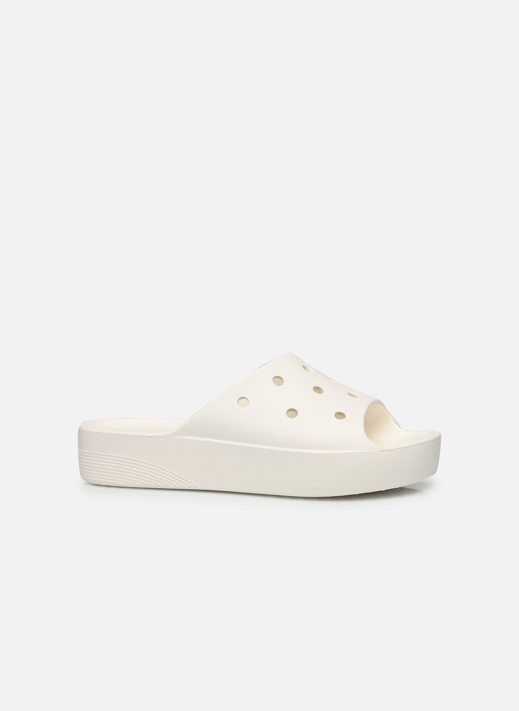 Sandales de plage Classic Platform Slide Whi femme blanc Crocs Sandales de plage Classic Platform Slide Whi femme blanc White
