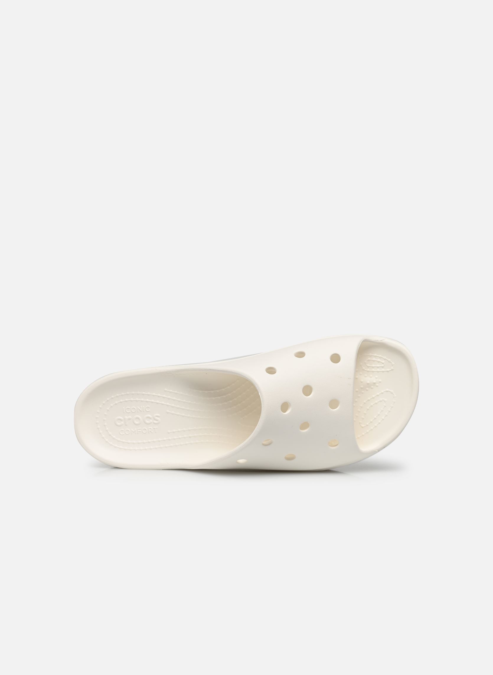 Sandales de plage Classic Platform Slide Whi femme blanc Crocs Sandales de plage Classic Platform Slide Whi femme blanc White