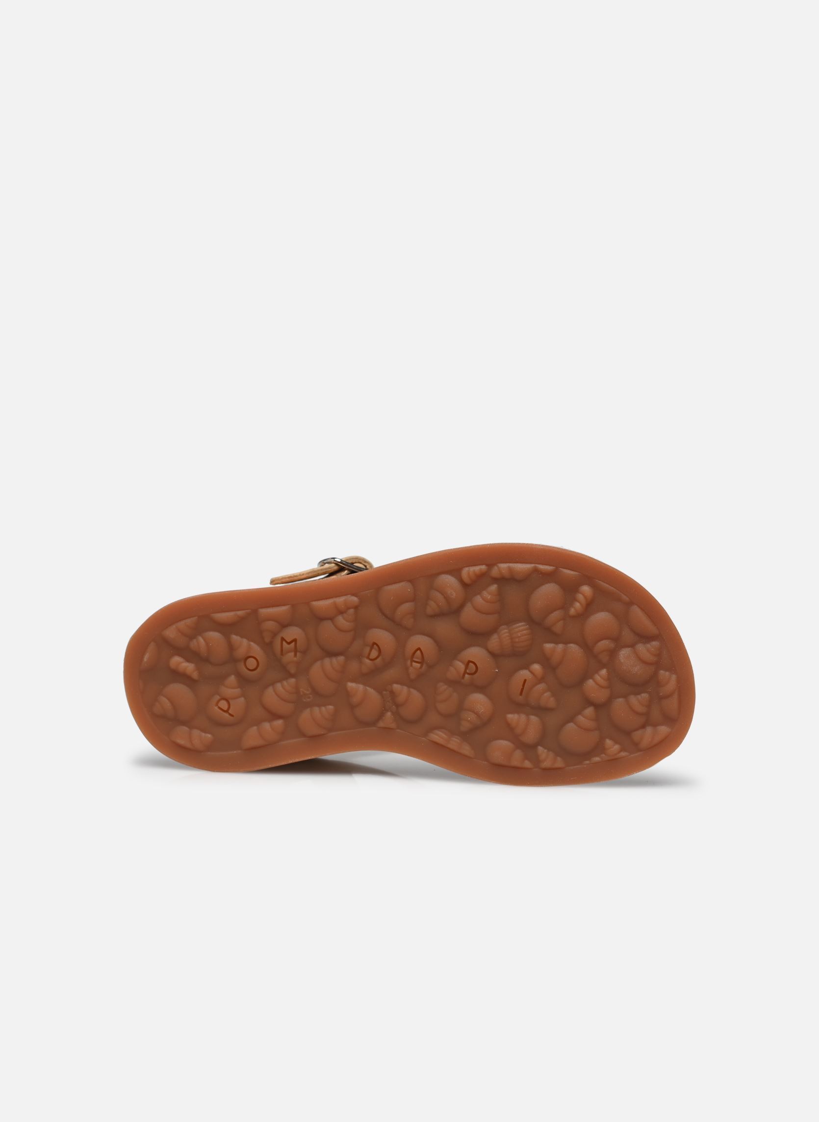 Sandales Plagette Bloom fille or et bronze Pom d Api Sandales Plagette Bloom fille or et bronze BLUE-IVORY