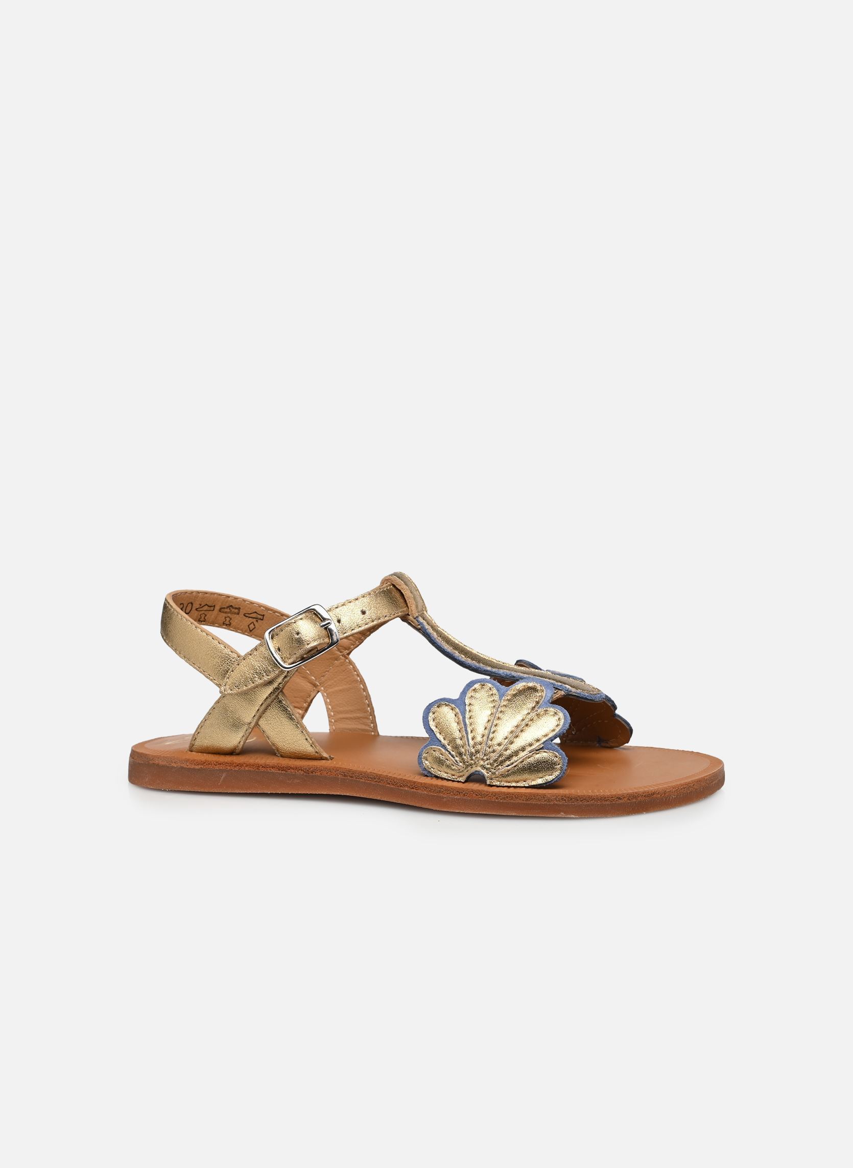 Sandali Plagette Bloom bambina oro e bronzo Pom d Api Sandali Plagette Bloom bambina oro e bronzo DORE-BLUE