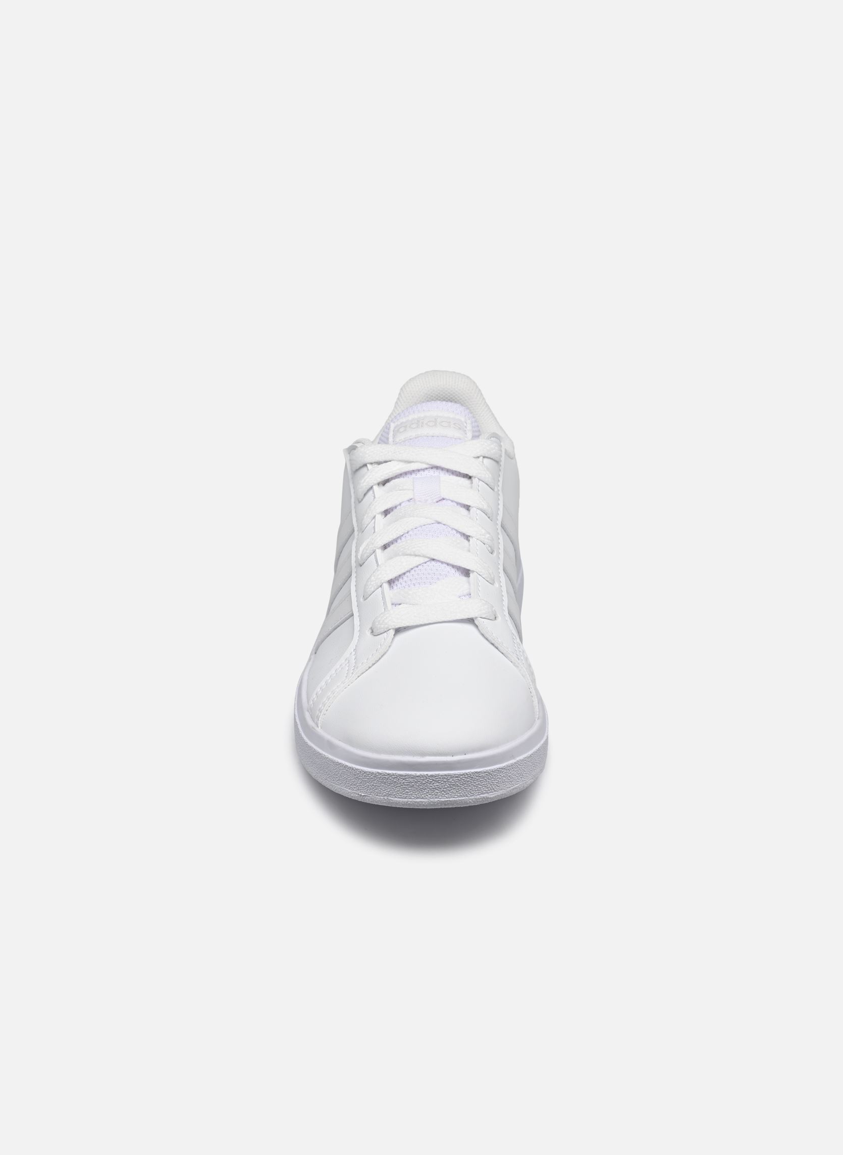 Niedrige Sneaker Grand Court 2.0 K weiß adidas sportswear Niedrige Sneaker Grand Court 2.0 K weiß FTWWHT/FTWWHT/GREONE