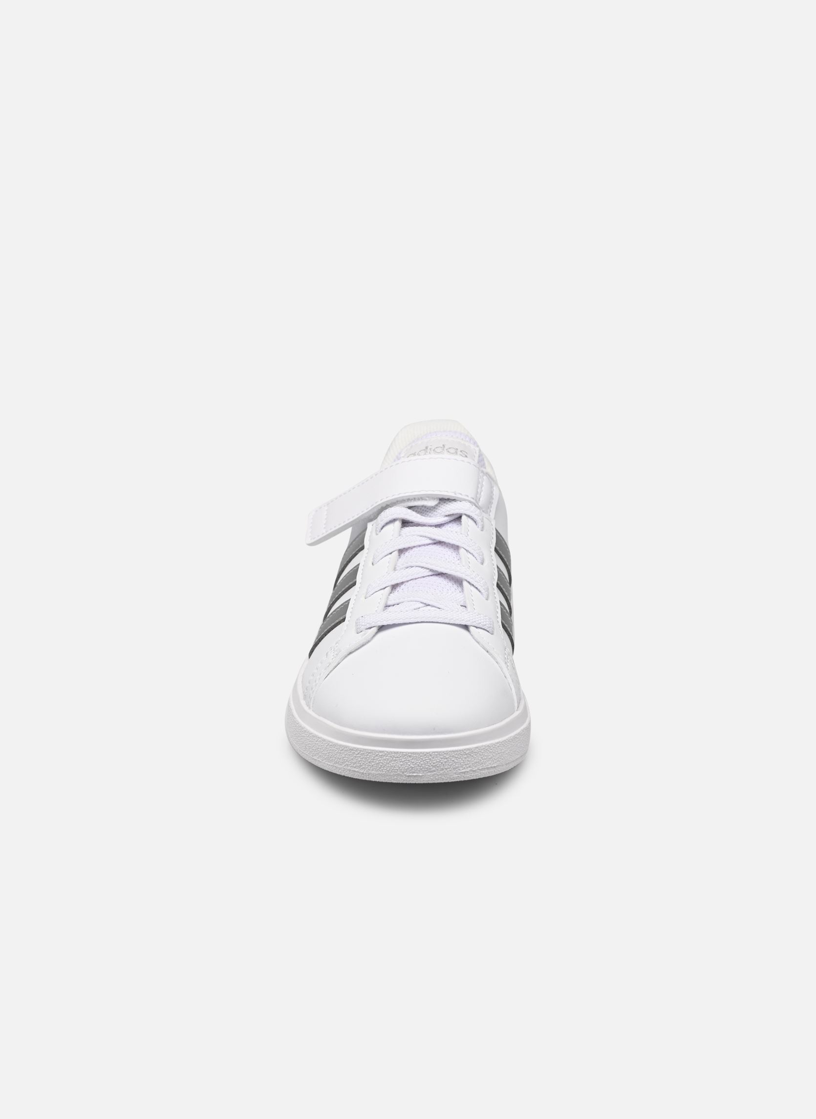 Niedrige Sneaker Grand Court 2.0 El K mädchen weiß adidas sportswear Niedrige Sneaker Grand Court 2.0 El K mädchen weiß FTWWHTMSILVEMSILVE