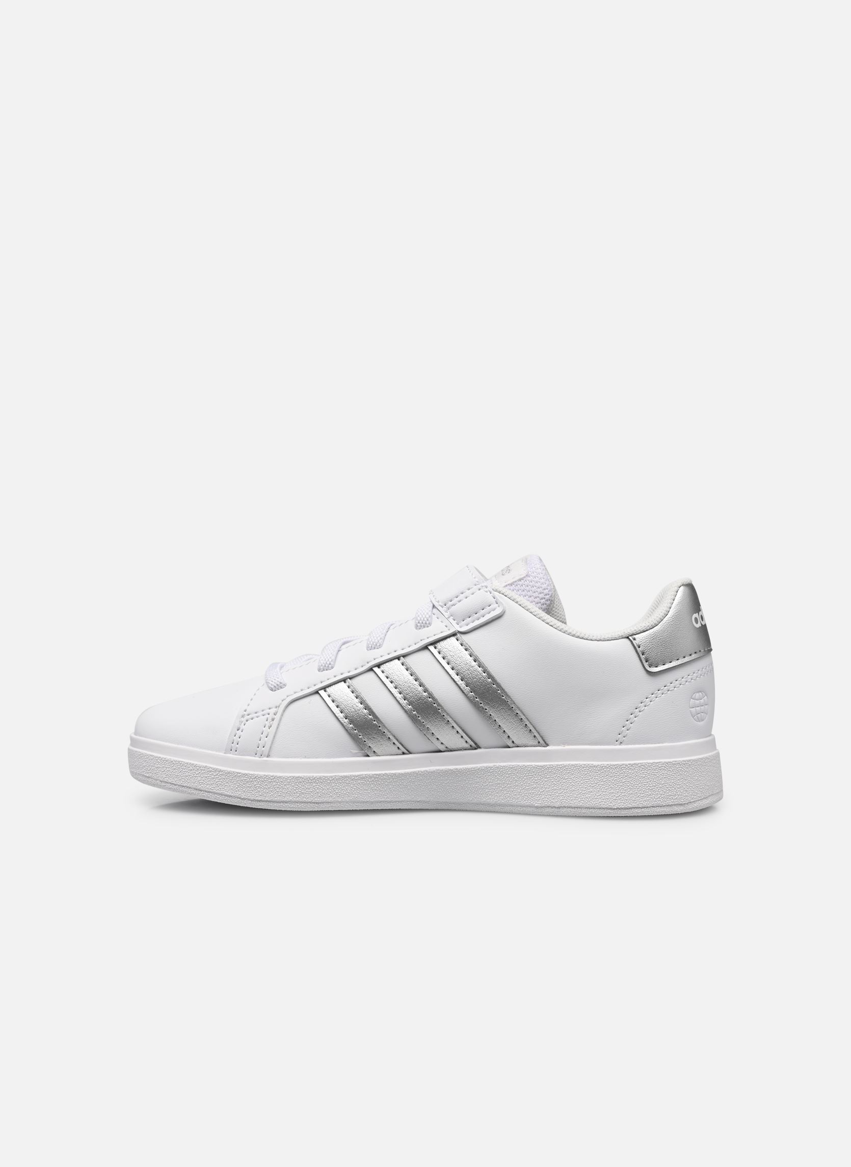 Niedrige Sneaker Grand Court 2.0 El K mädchen weiß adidas sportswear Niedrige Sneaker Grand Court 2.0 El K mädchen weiß FTWWHTMSILVEMSILVE