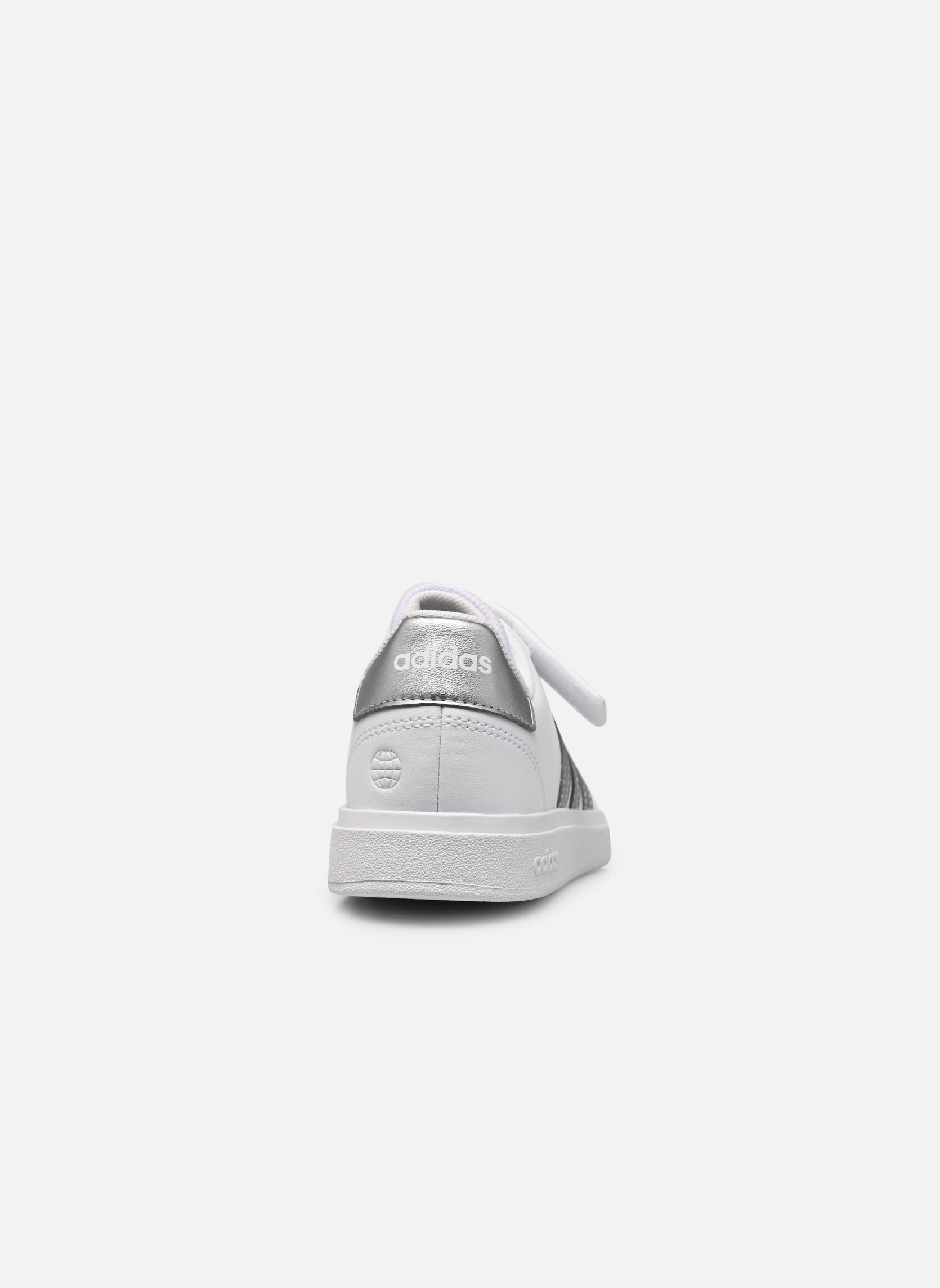 Niedrige Sneaker Grand Court 2.0 El K mädchen weiß adidas sportswear Niedrige Sneaker Grand Court 2.0 El K mädchen weiß FTWWHTMSILVEMSILVE