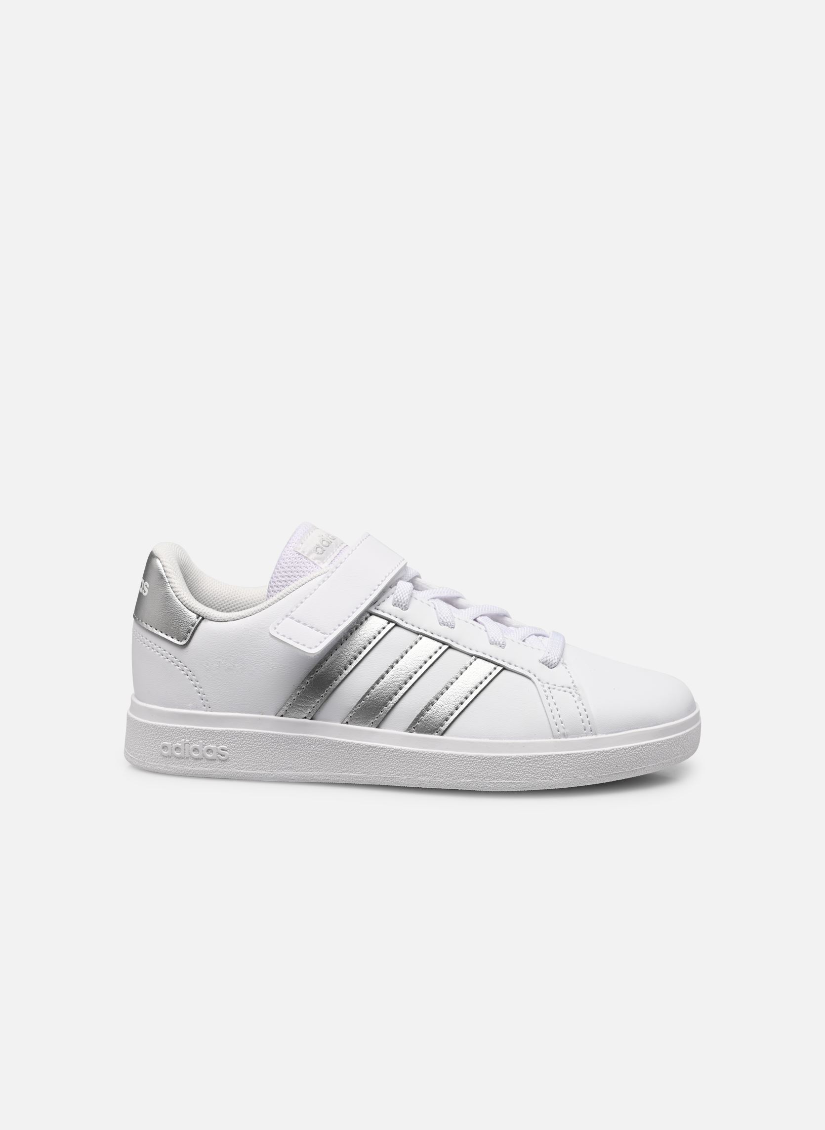 Niedrige Sneaker Grand Court 2.0 El K mädchen weiß adidas sportswear Niedrige Sneaker Grand Court 2.0 El K mädchen weiß FTWWHTMSILVEMSILVE