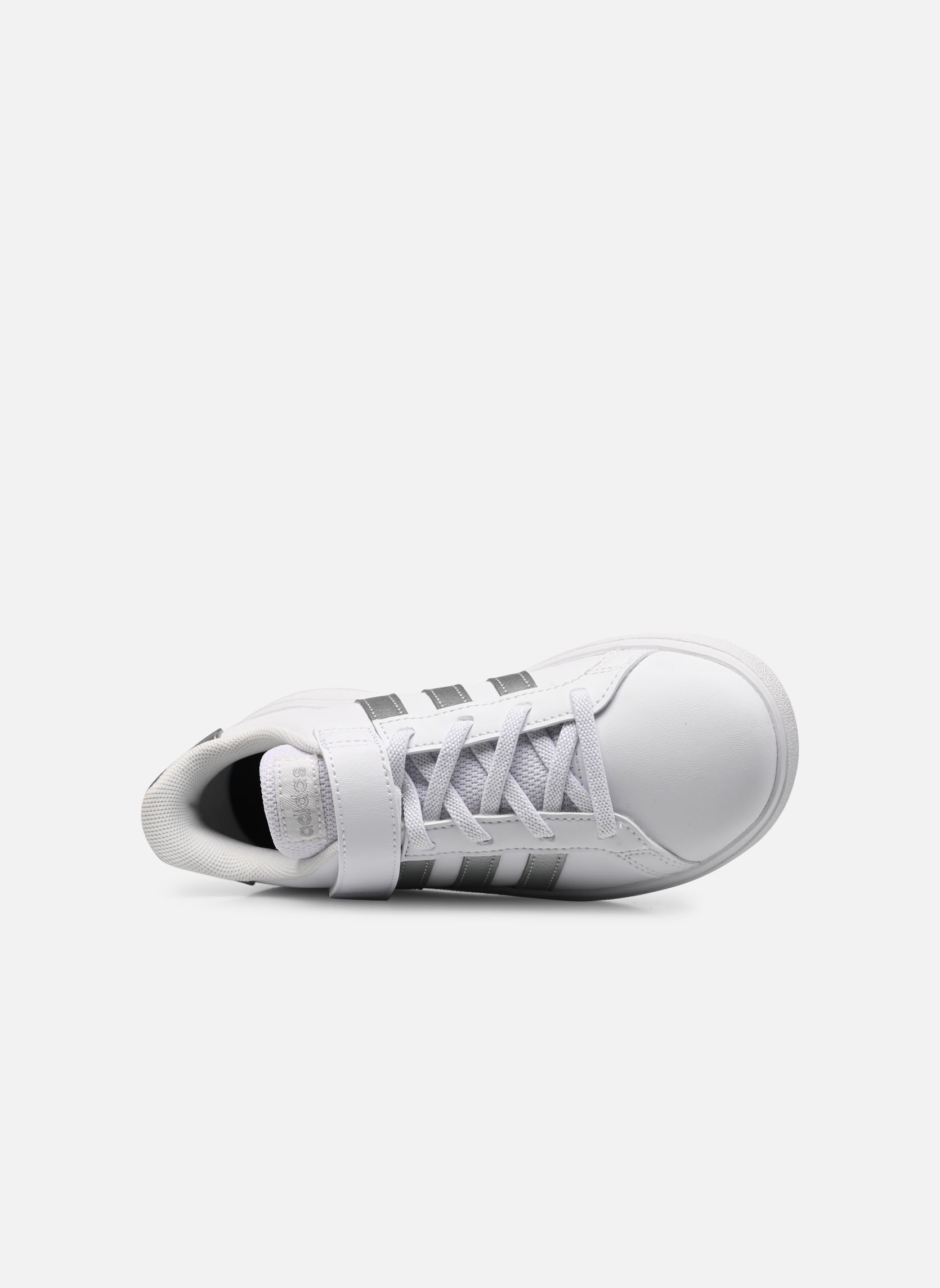 Niedrige Sneaker Grand Court 2.0 El K mädchen weiß adidas sportswear Niedrige Sneaker Grand Court 2.0 El K mädchen weiß FTWWHTMSILVEMSILVE