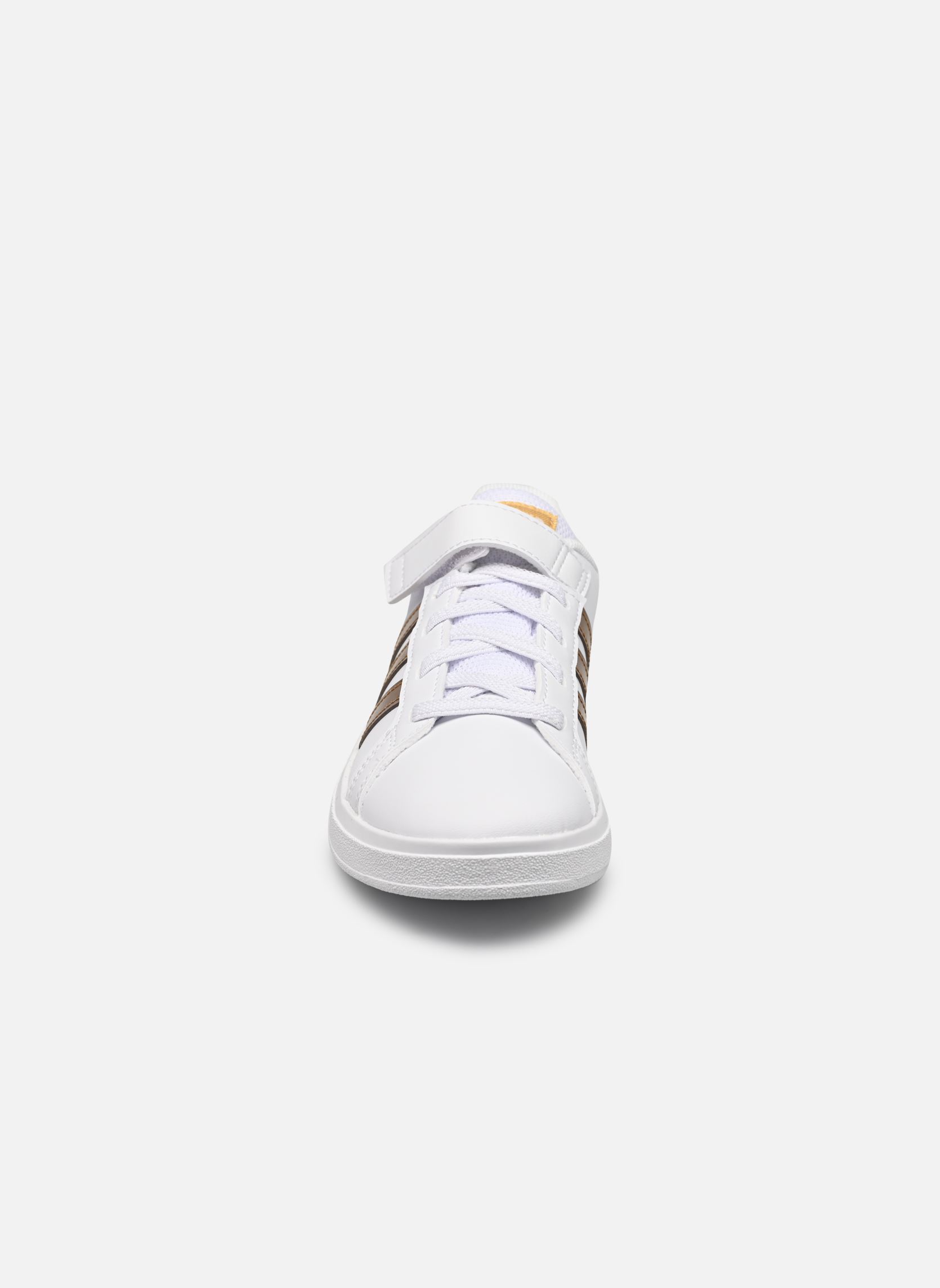Niedrige Sneaker Grand Court 2.0 El K weiß adidas sportswear Niedrige Sneaker Grand Court 2.0 El K weiß FtwwhtFtwwhtMagold