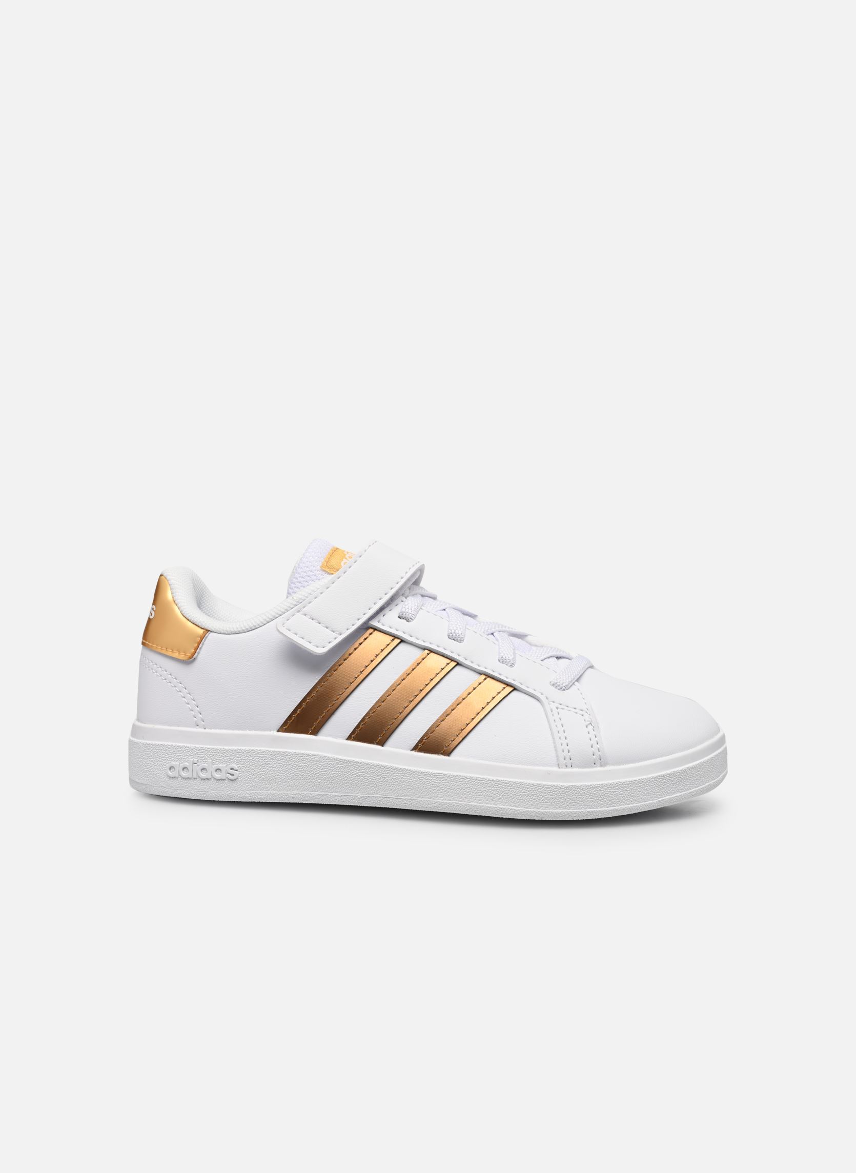Niedrige Sneaker Grand Court 2.0 El K weiß adidas sportswear Niedrige Sneaker Grand Court 2.0 El K weiß FtwwhtFtwwhtMagold