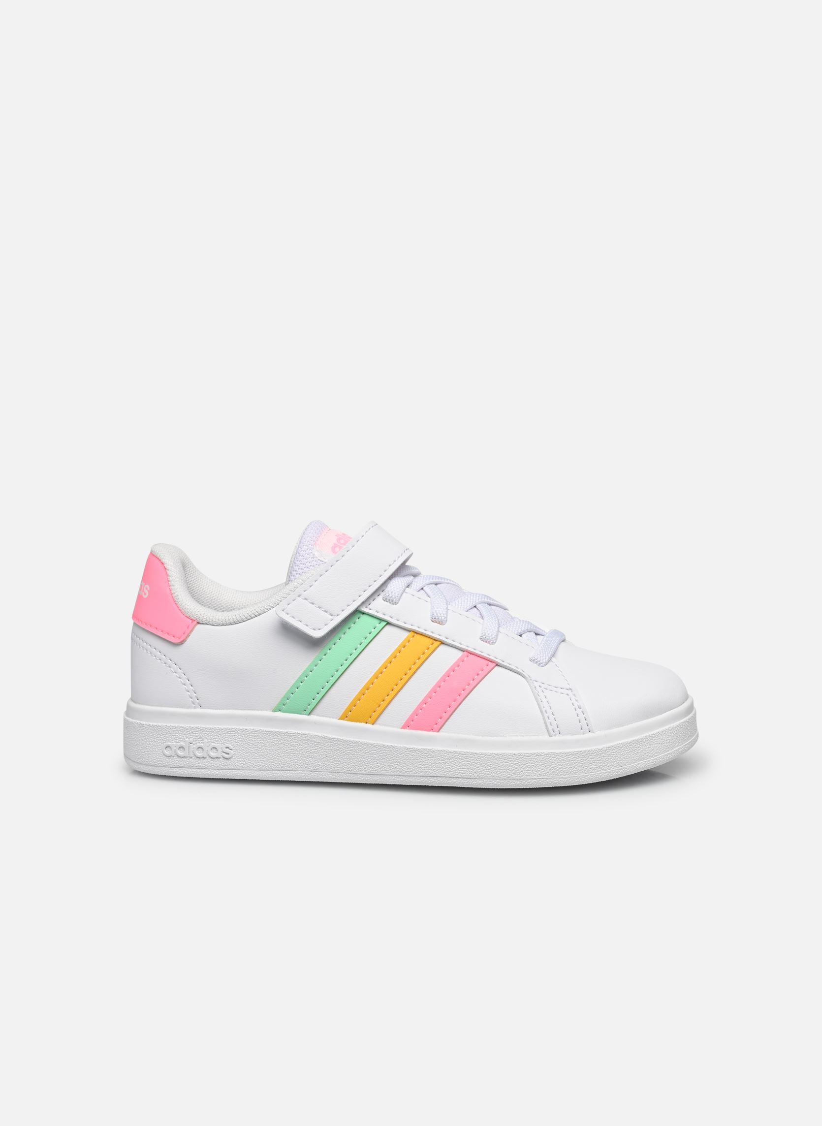 Baskets basses Grand Court 2.0 El K fille blanc adidas sportswear Baskets basses Grand Court 2.0 El K fille blanc Ftwwht/Pulmin/Beampk