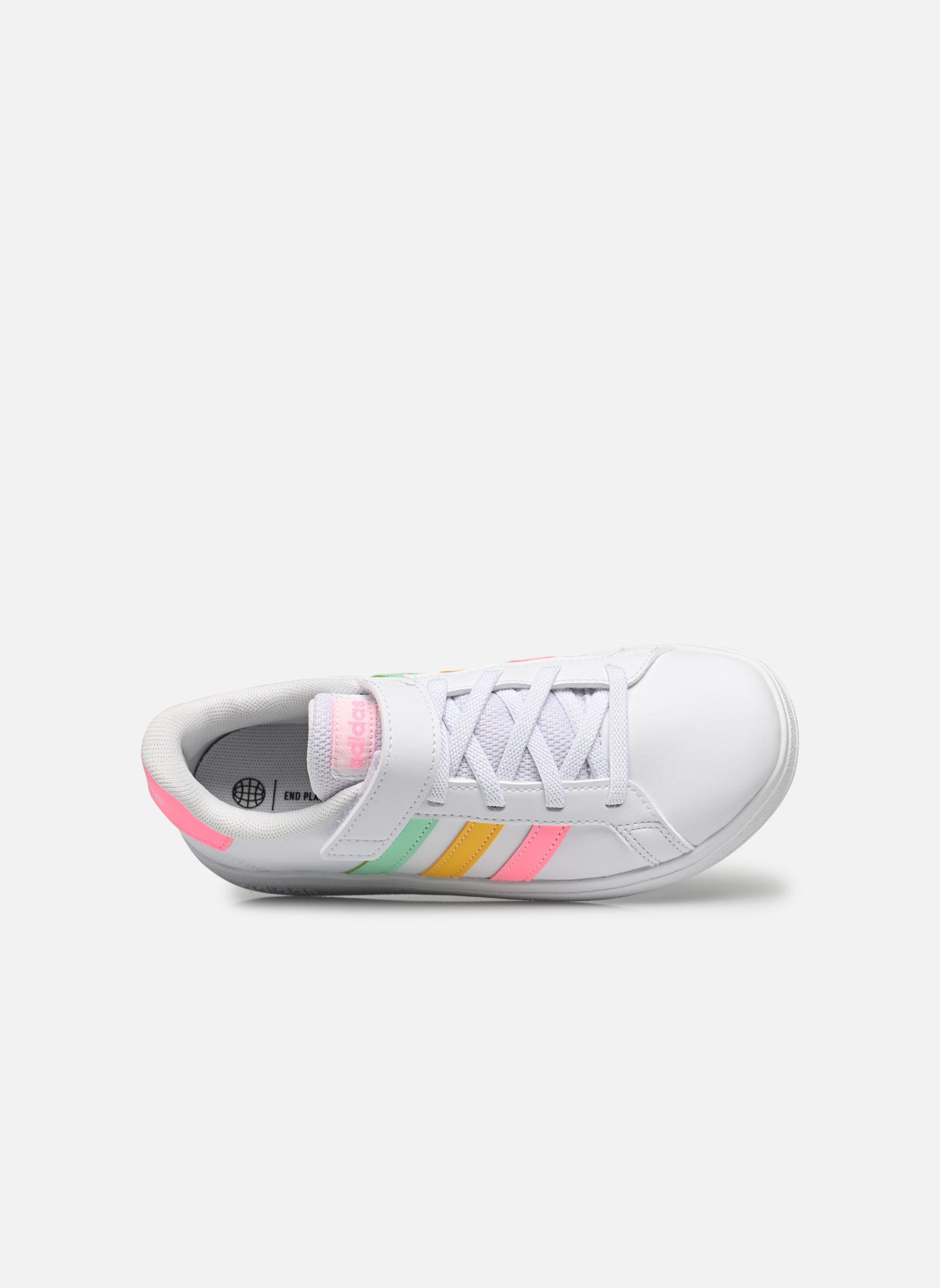Baskets basses Grand Court 2.0 El K fille blanc adidas sportswear Baskets basses Grand Court 2.0 El K fille blanc Ftwwht/Pulmin/Beampk