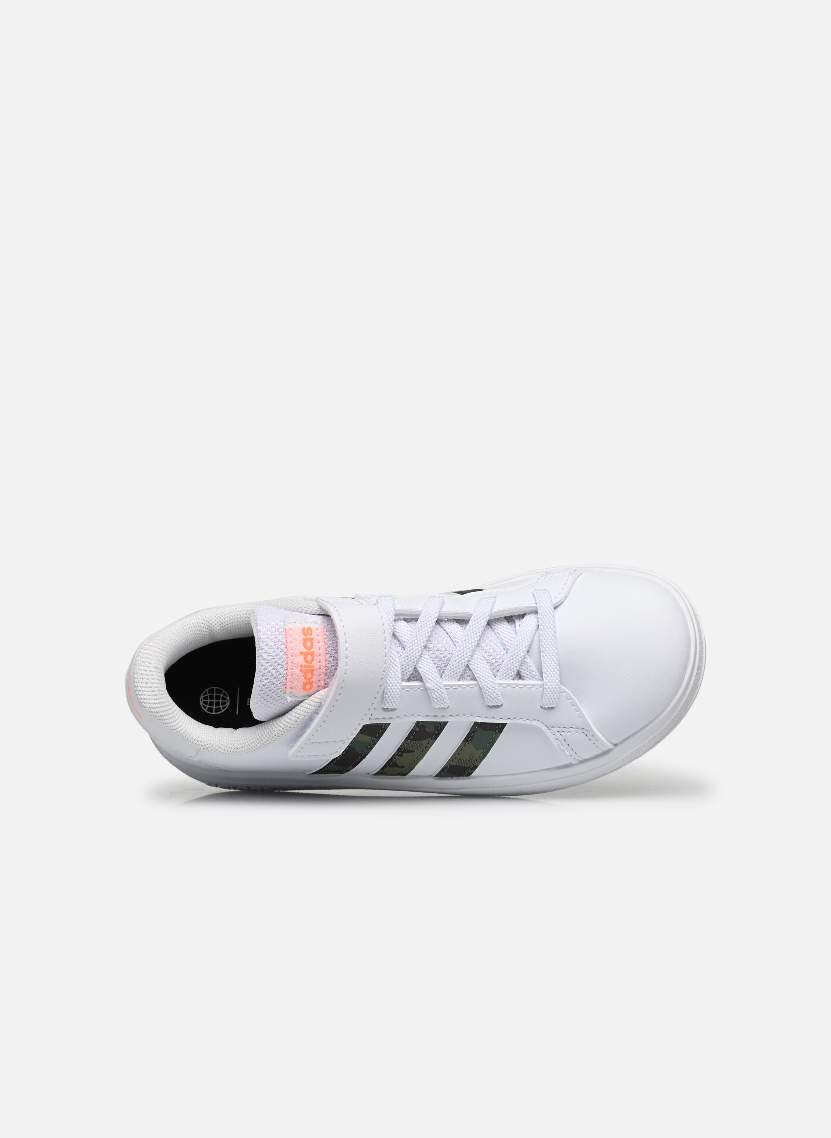 Niedrige Sneaker Grand Court 2.0 El K weiß adidas sportswear Niedrige Sneaker Grand Court 2.0 El K weiß FTWWHT/FTWWHT/SCRORA