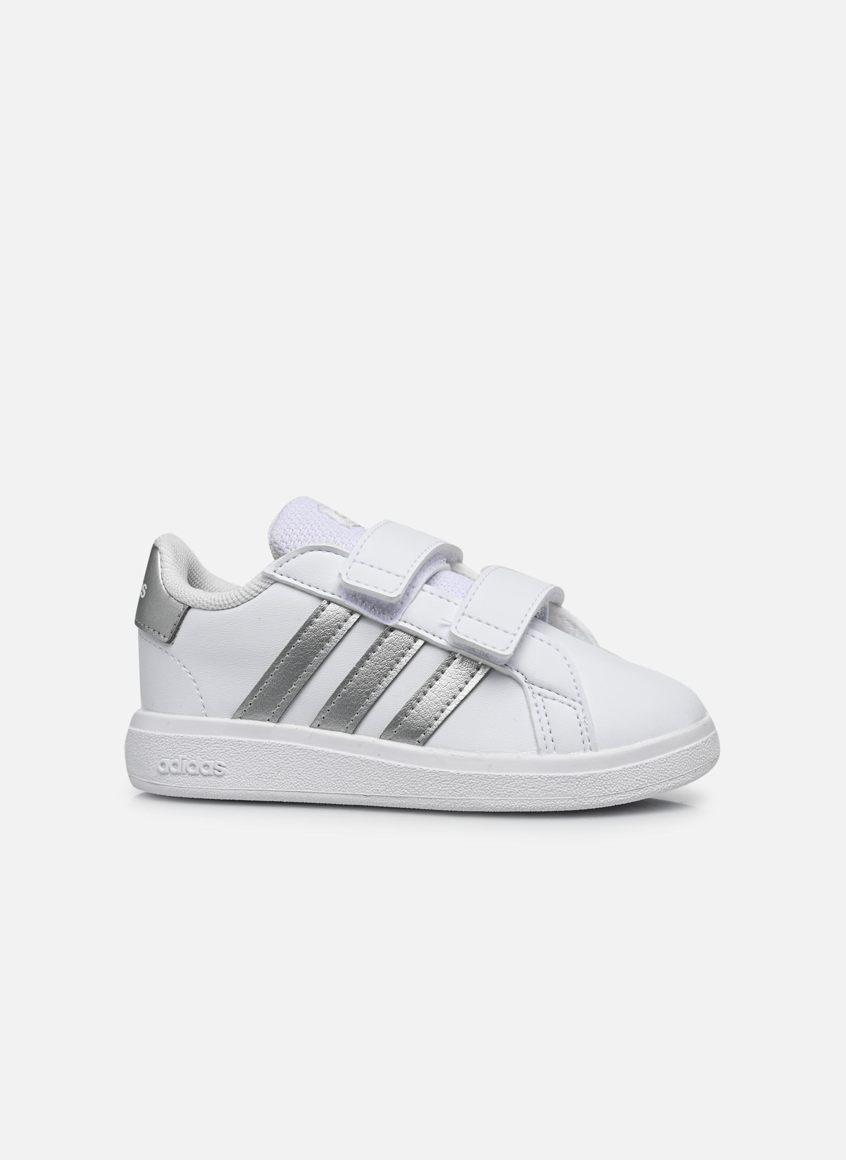 Niedrige Sneaker Grand Court 2.0 Cf I mädchen weiß adidas sportswear Niedrige Sneaker Grand Court 2.0 Cf I mädchen weiß FTWWHT/MSILVE/MSILVE