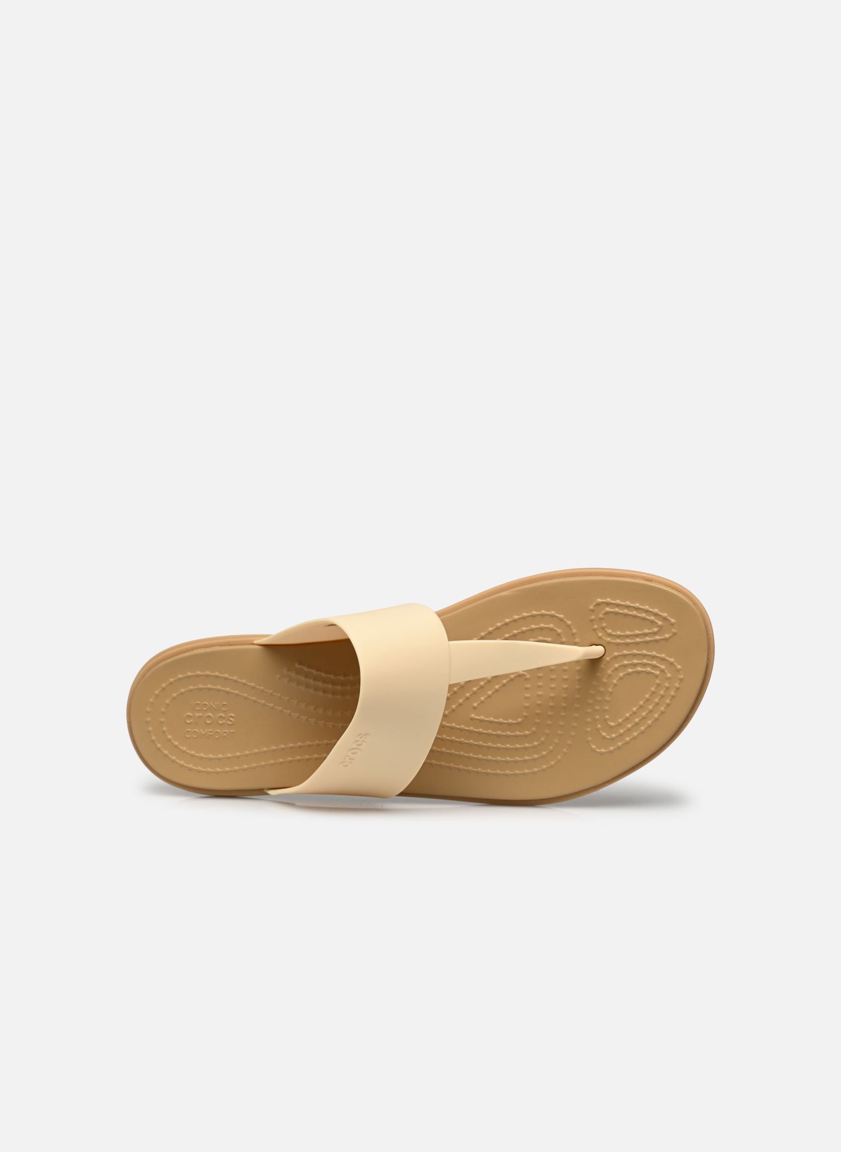 Pantoletten Crocs Tulum Flip W Vanilla damen beige Crocs Pantoletten Crocs Tulum Flip W Vanilla damen beige Vanilla