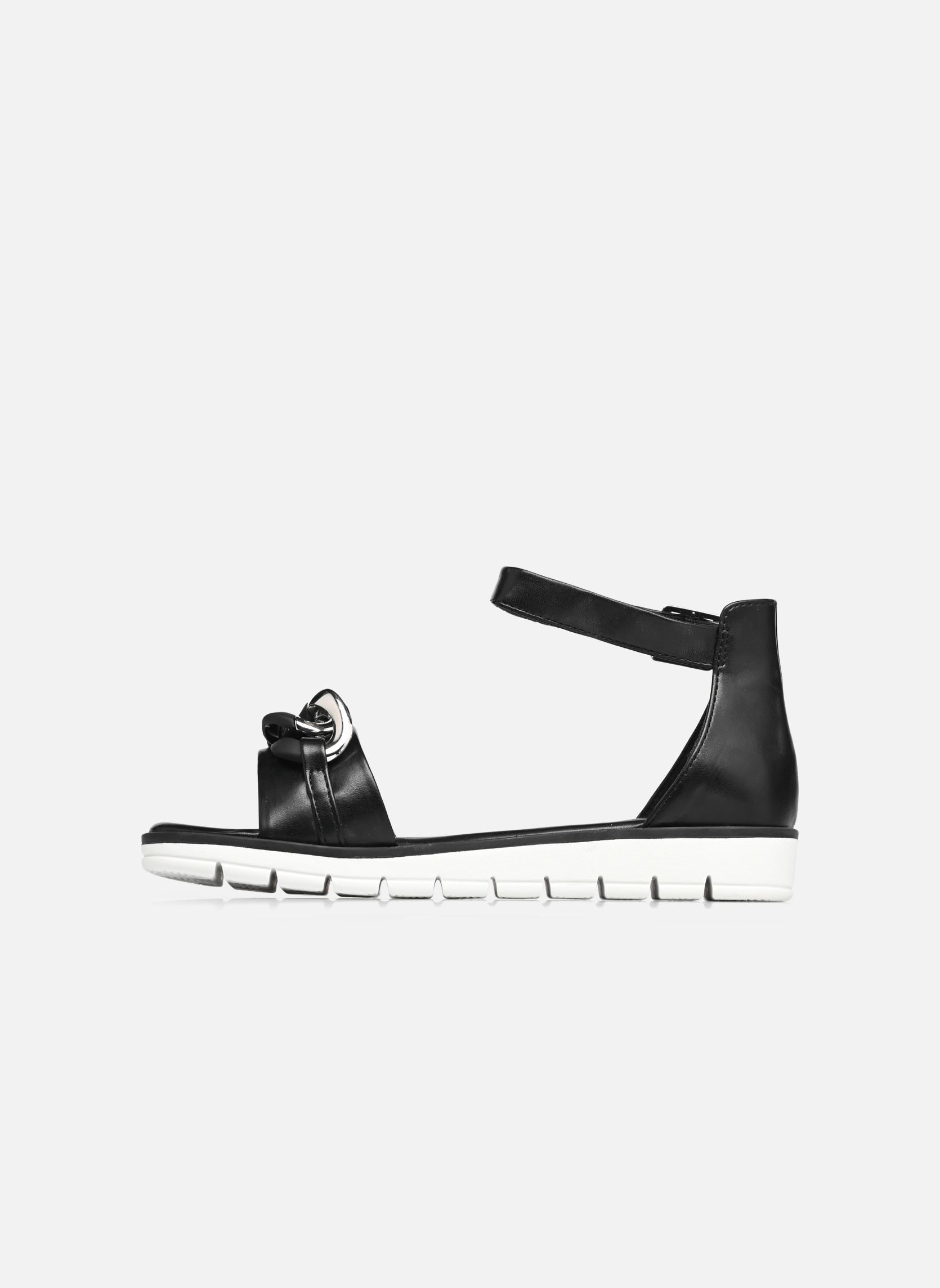 Sandalen met sleehak en plateau 2-2-28610-20 087 dames zwart Marco Tozzi Sandalen met sleehak en plateau 2-2-28610-20 087 dames zwart BLACK/SILVER