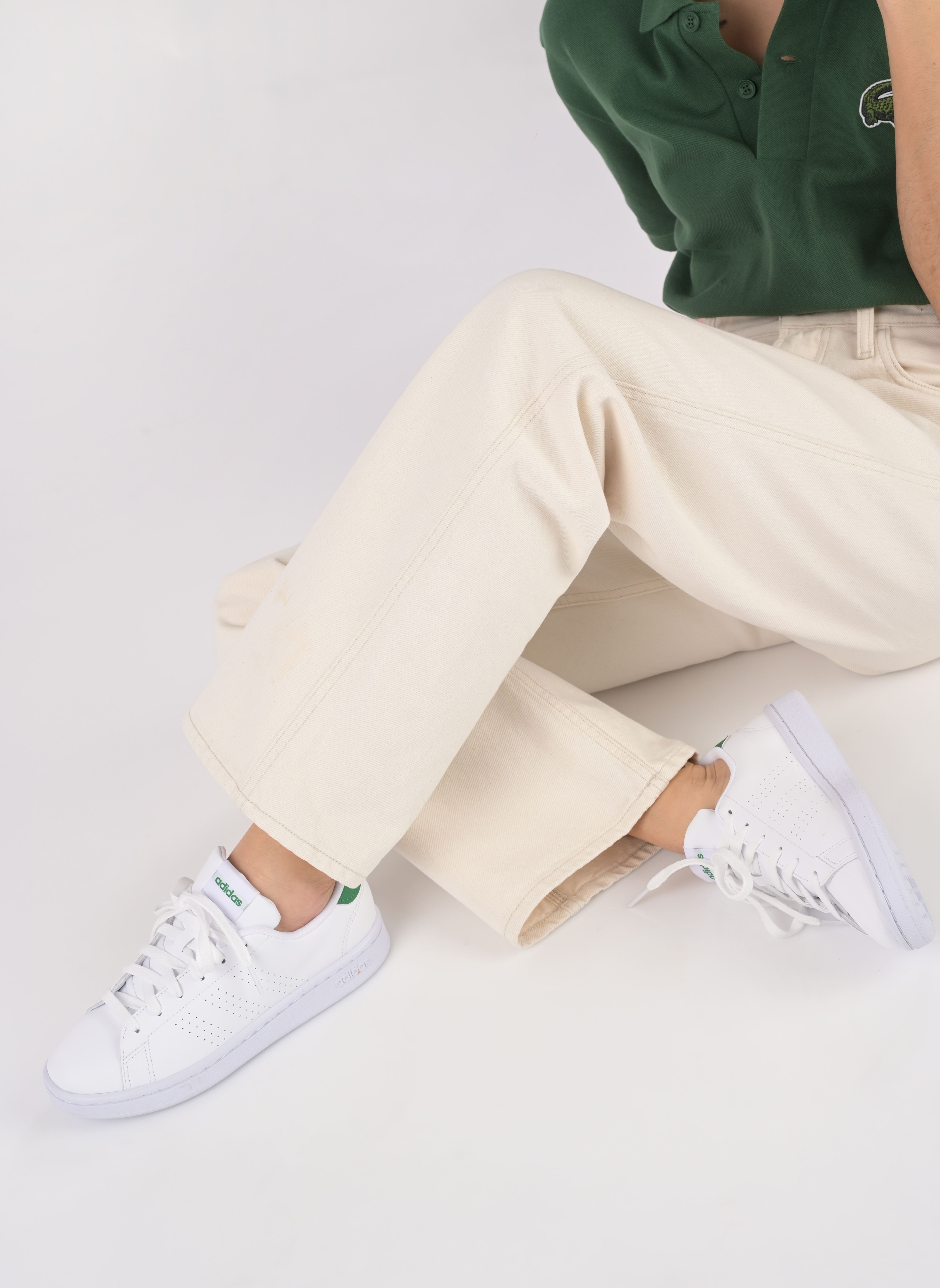 Baskets basses Advantage blanc adidas sportswear Baskets basses Advantage blanc FTWWHT/FTWWHT/GREEN