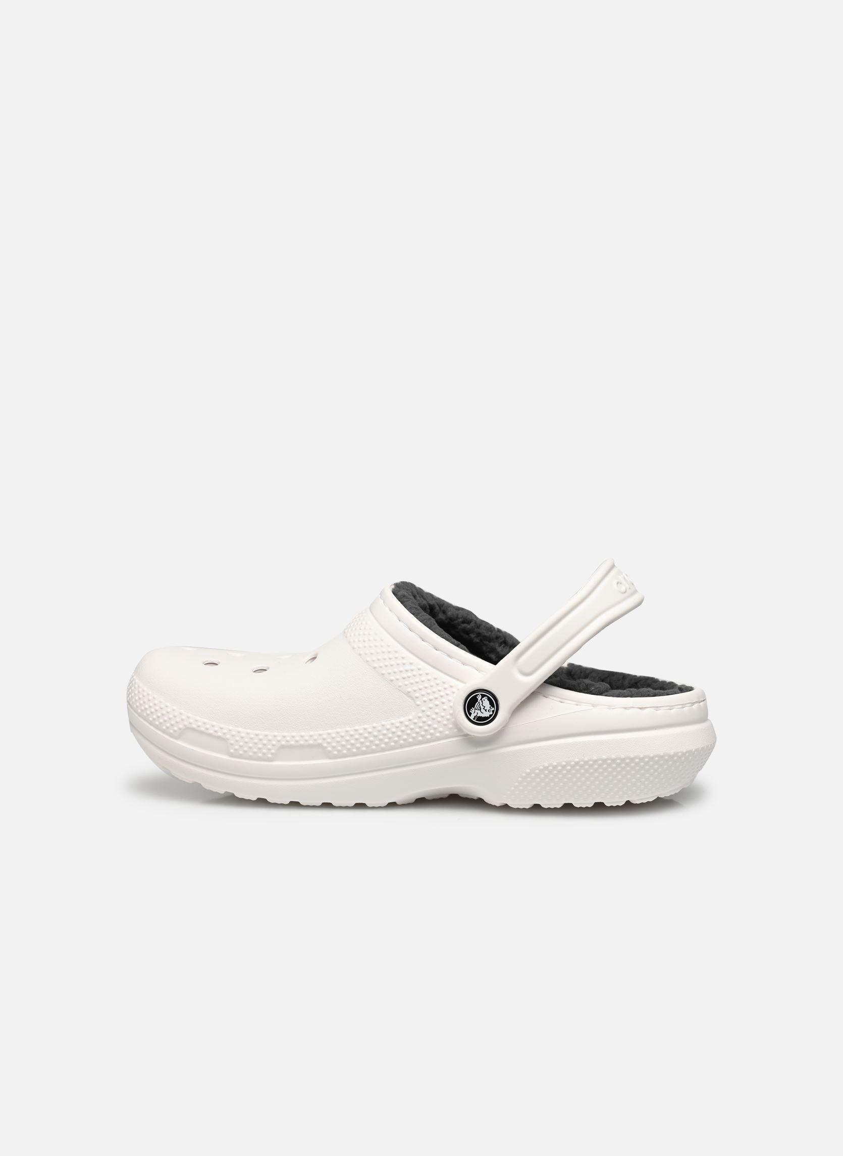 Pantoletten Classic Lined Clog Whi/Gry damen weiß Crocs Pantoletten Classic Lined Clog Whi/Gry damen weiß WHITE/GREY