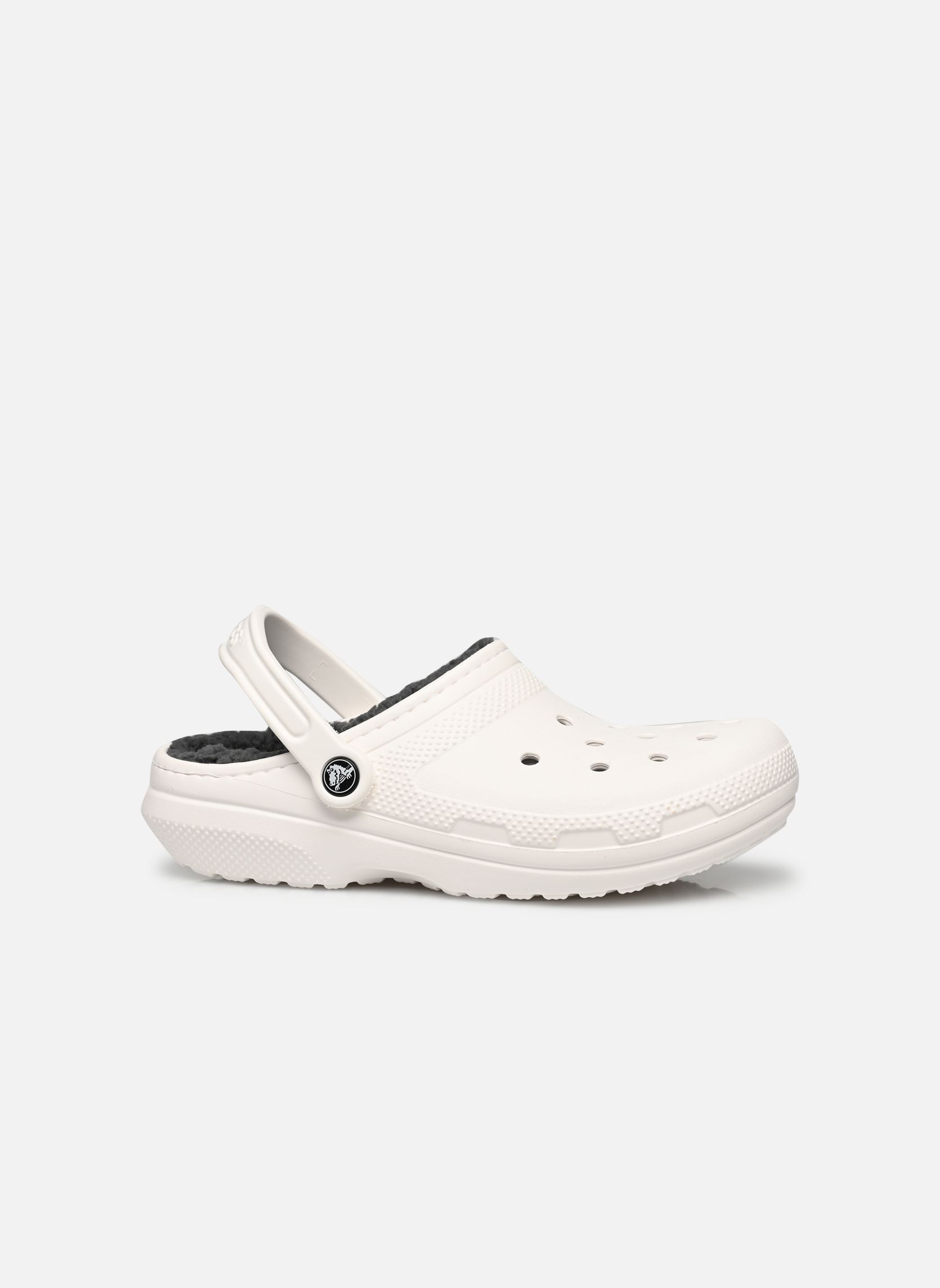 Pantoletten Classic Lined Clog Whi/Gry damen weiß Crocs Pantoletten Classic Lined Clog Whi/Gry damen weiß WHITE/GREY