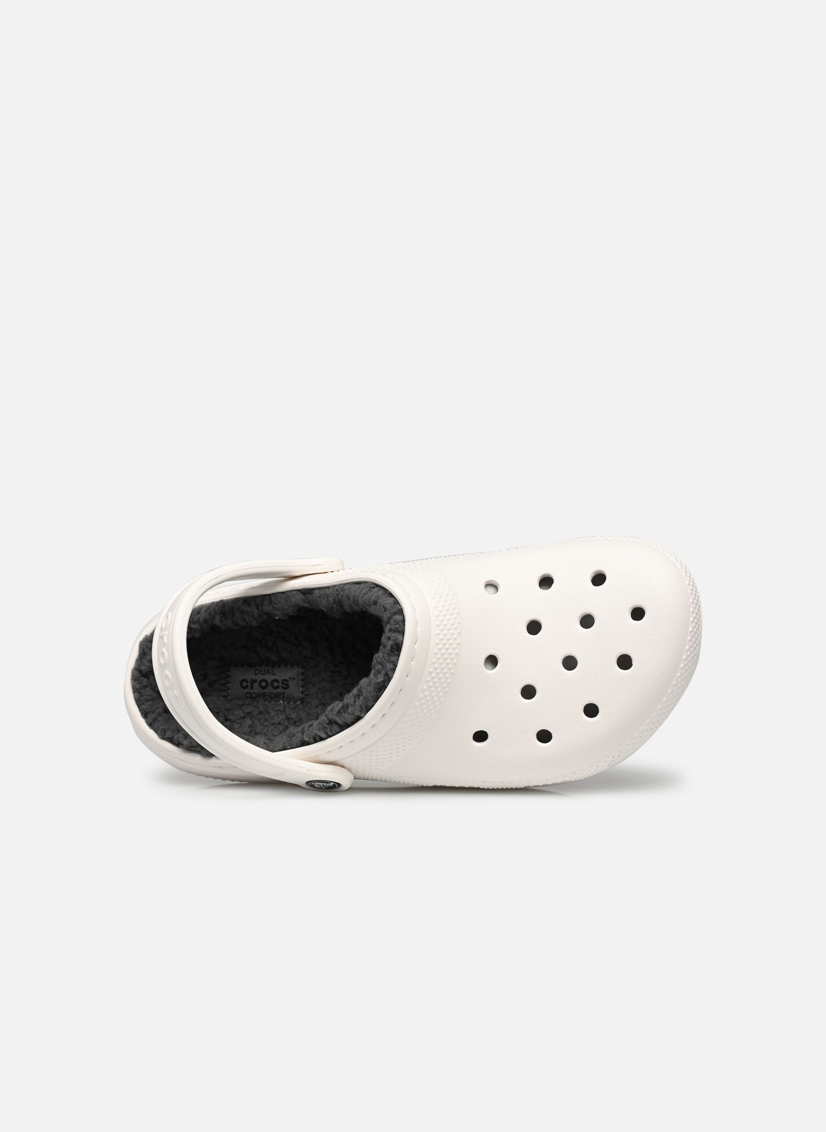 Pantoletten Classic Lined Clog Whi/Gry damen weiß Crocs Pantoletten Classic Lined Clog Whi/Gry damen weiß WHITE/GREY
